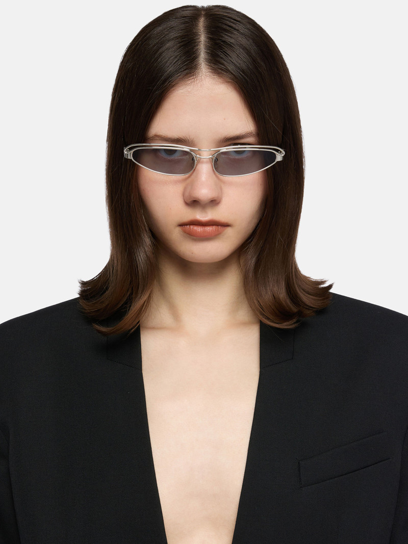 THE ATTICO BLACK AND SILVER SUNGLASSES outlook