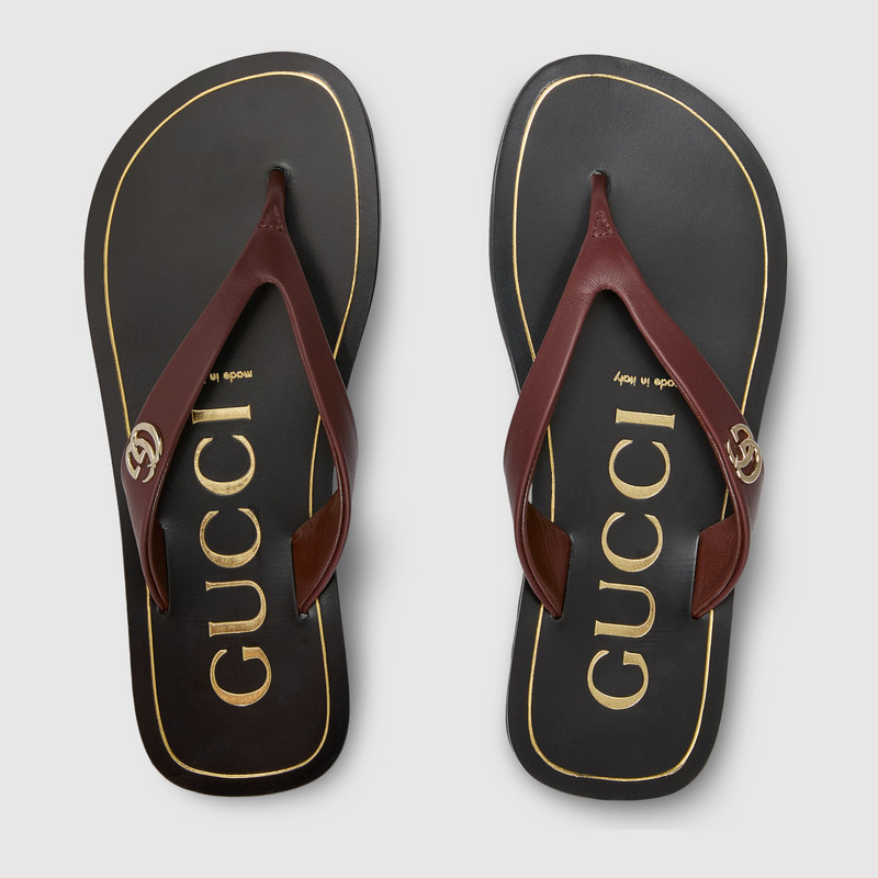 GUCCI Women's thong sandal with Double G outlook