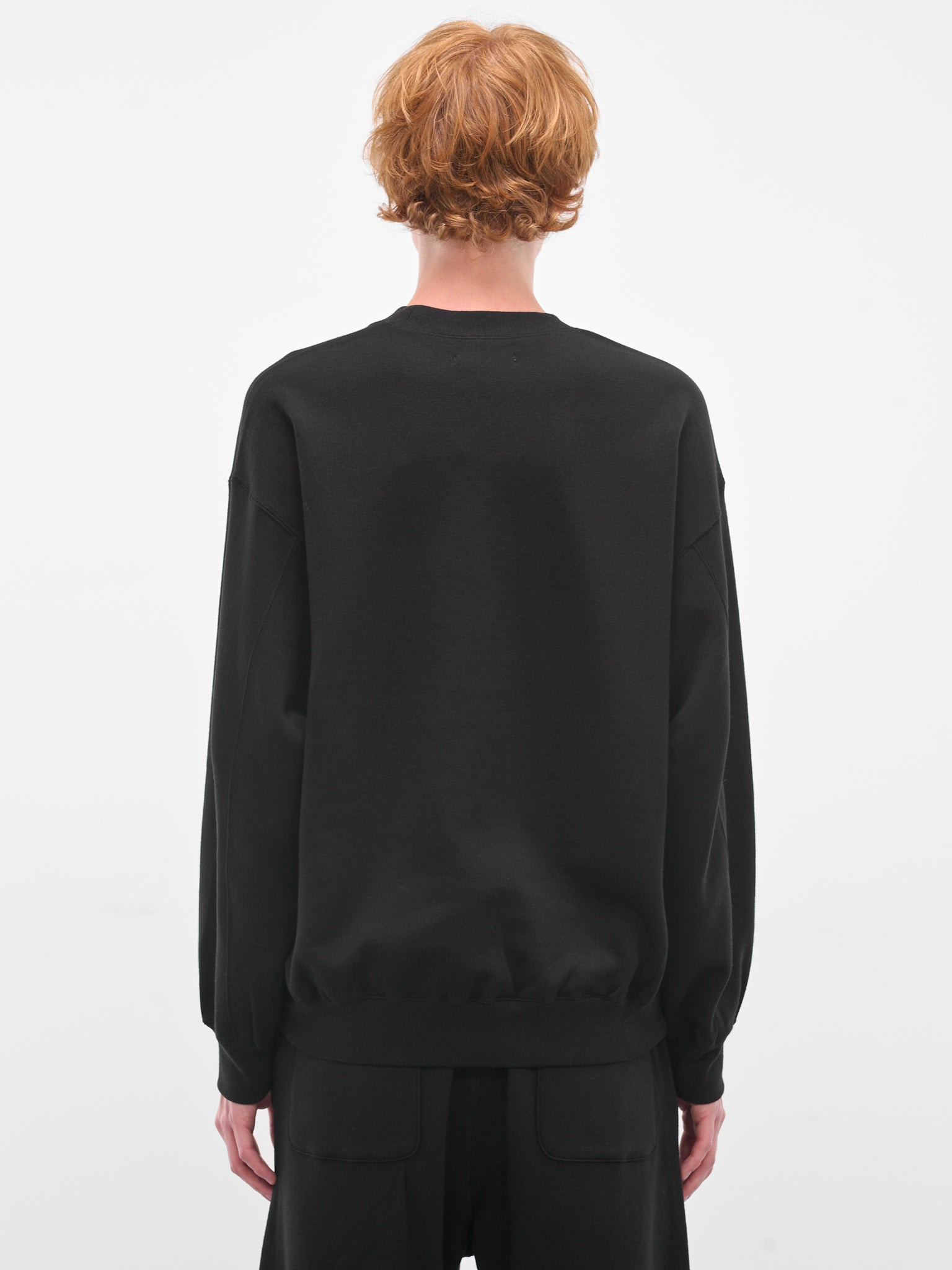 Black Cotton-Yak Crewneck Sweater - 3