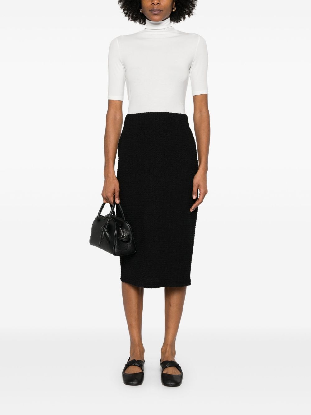 smocked midi skirt - 2