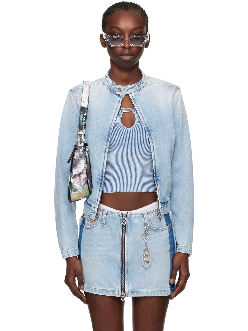 Blue De-Glory-S Denim Jacket - 1