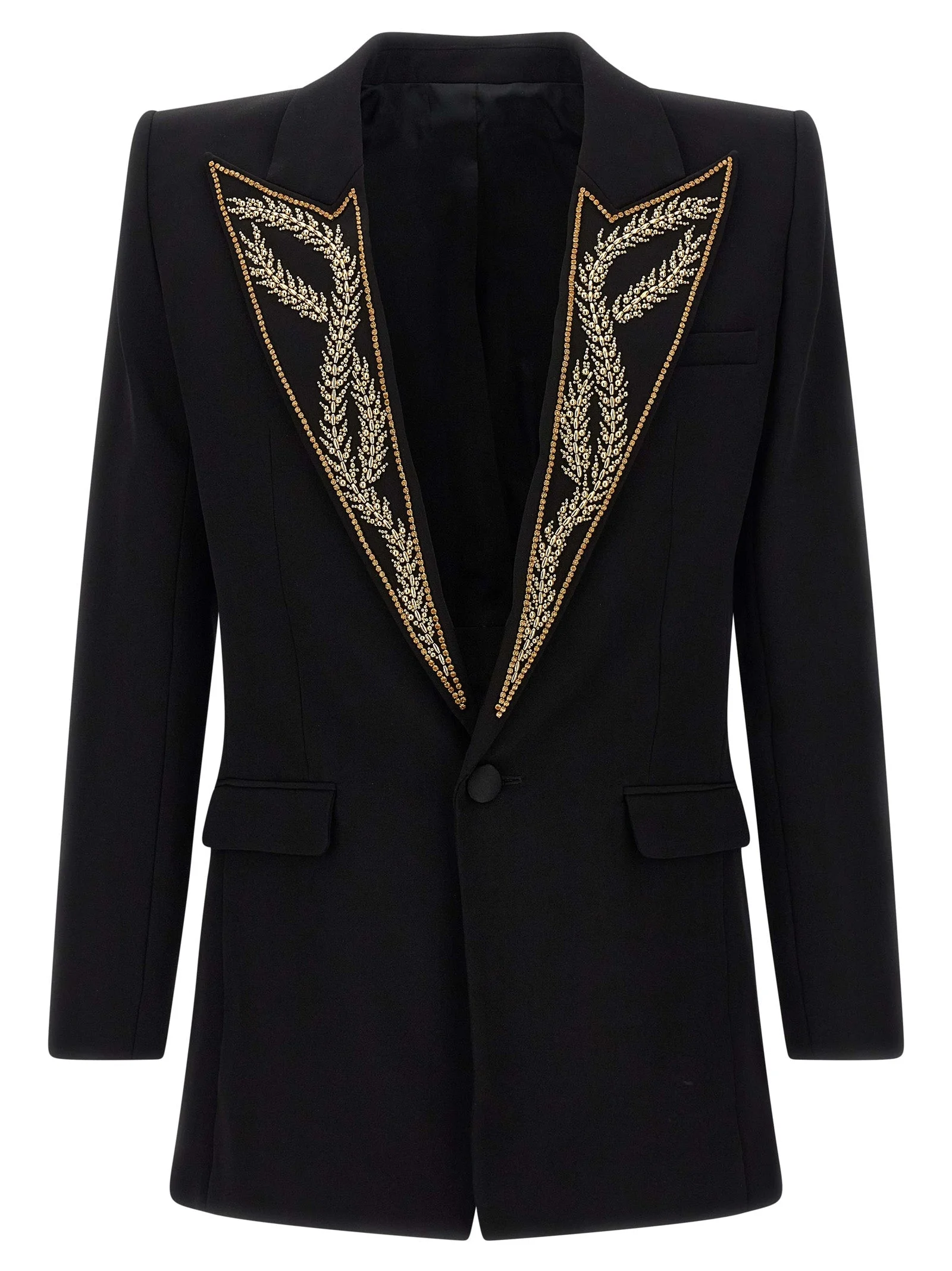 Balmain Men Leaf Embroidery Blazer - 1