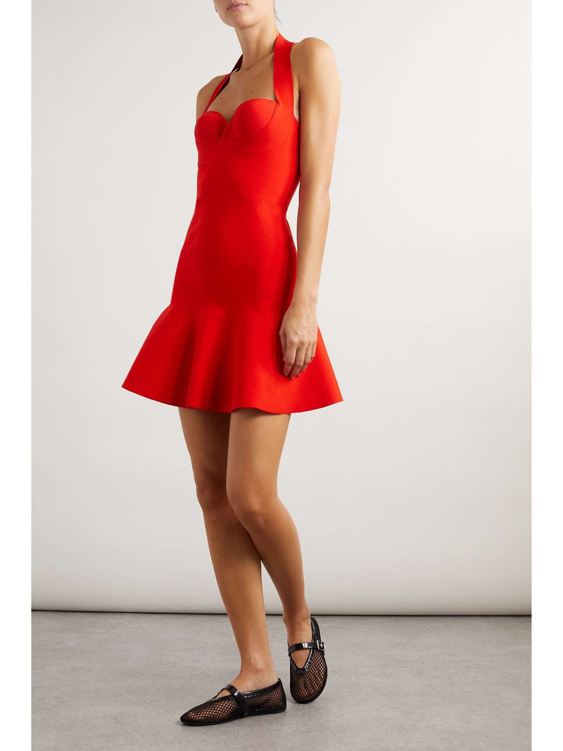 Alaïa Knitted halterneck mini dress outlook