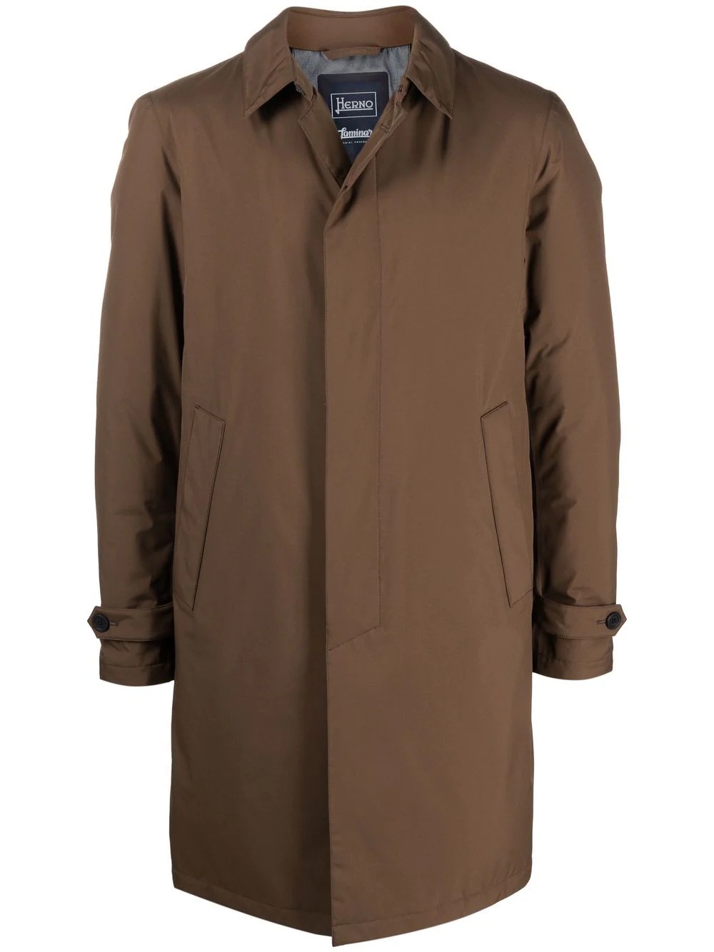 single-breasted feather-down coat - 1