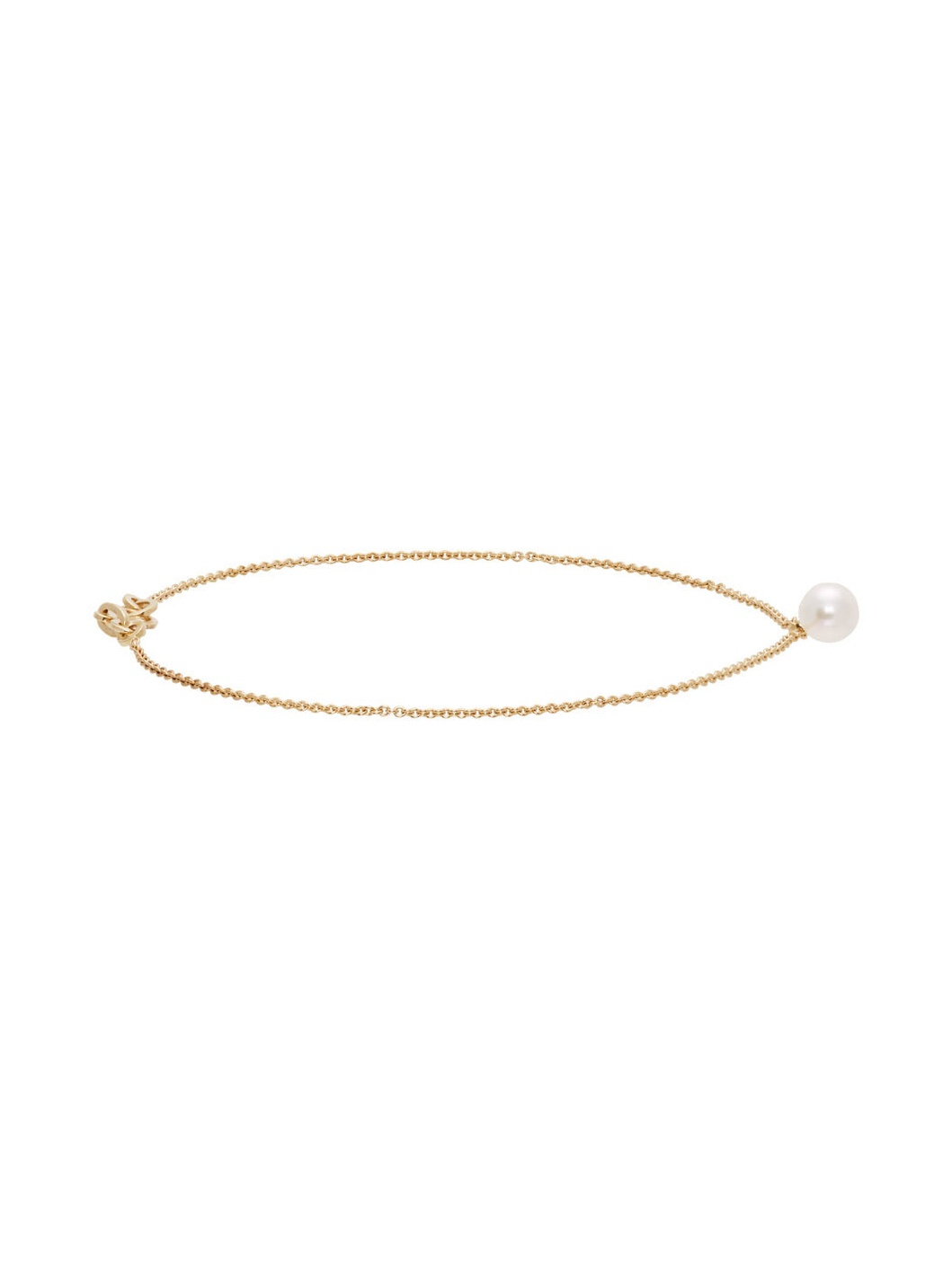 Gold Akoya Pearl Palme De Pied Anklet - 5