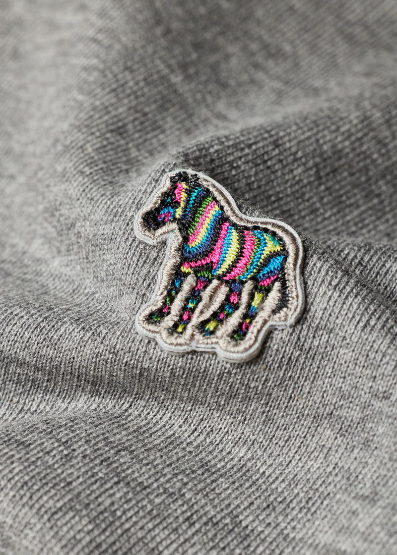Paul Smith Grey Cotton Zebra Logo Hoodie outlook
