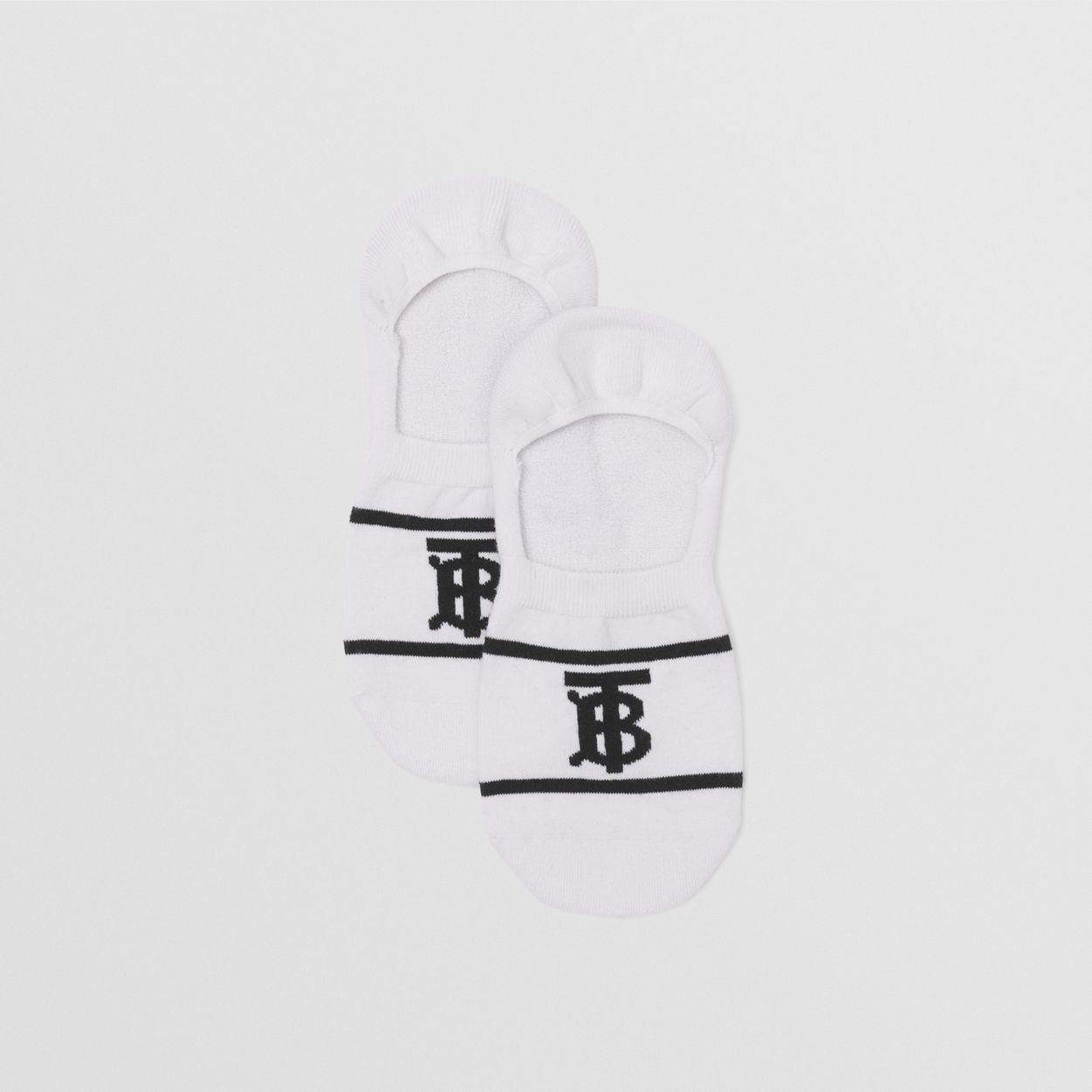 Monogram Intarsia Cotton Blend Sneaker Socks - 1