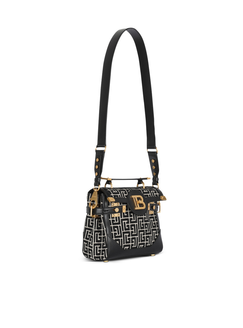 Bicolor jacquard B-Buzz 23 bag with black leather panel 3