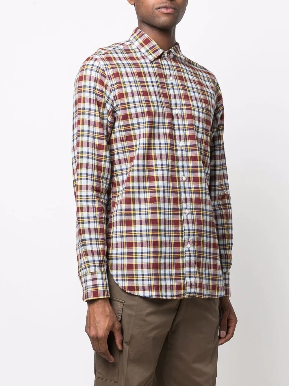 checked long-sleeve shirt - 3