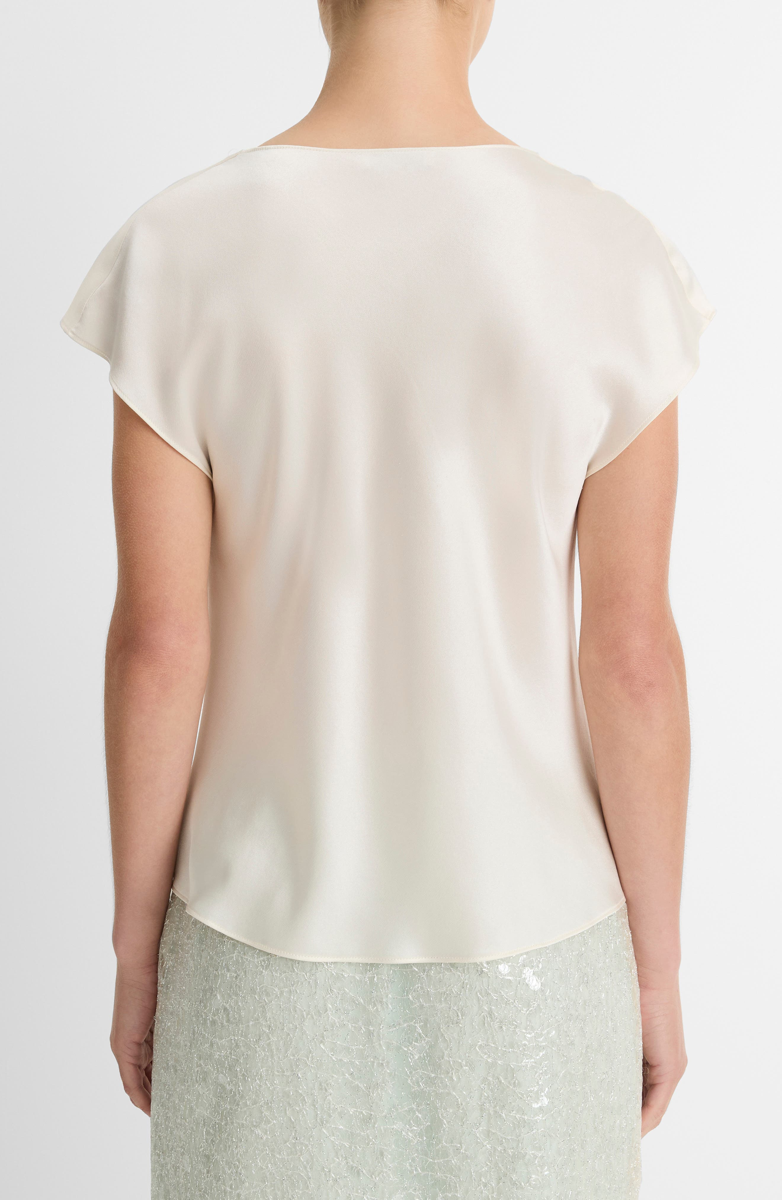Vince Cowl Neck Silk Blouse in Off White at Nordstrom - 2