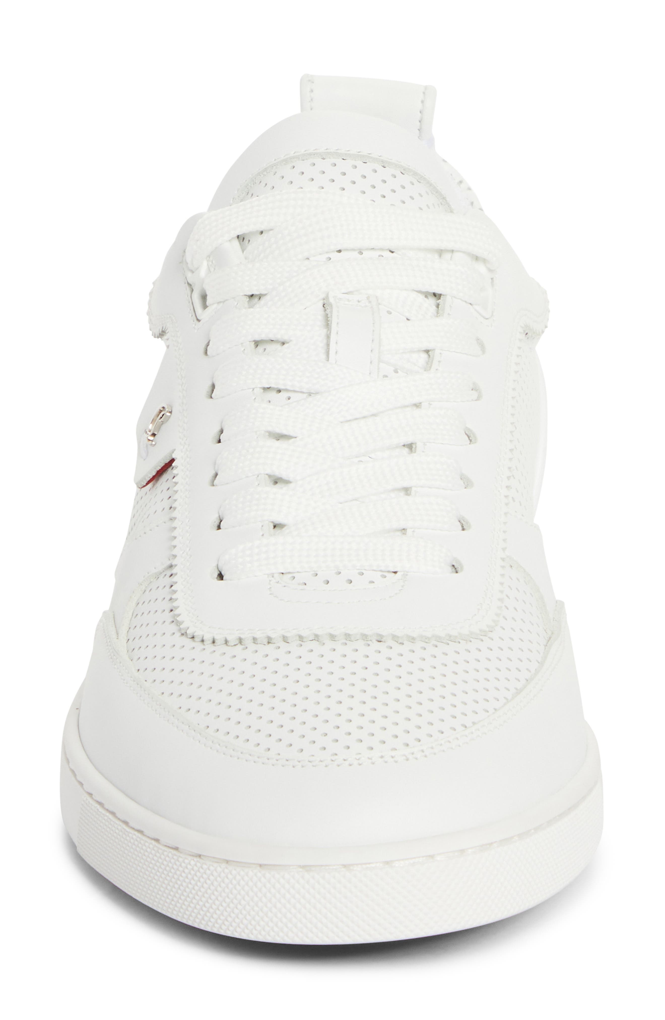 Christian Louboutin Tutti Rui Perforated Sneaker in White at Nordstrom - 4