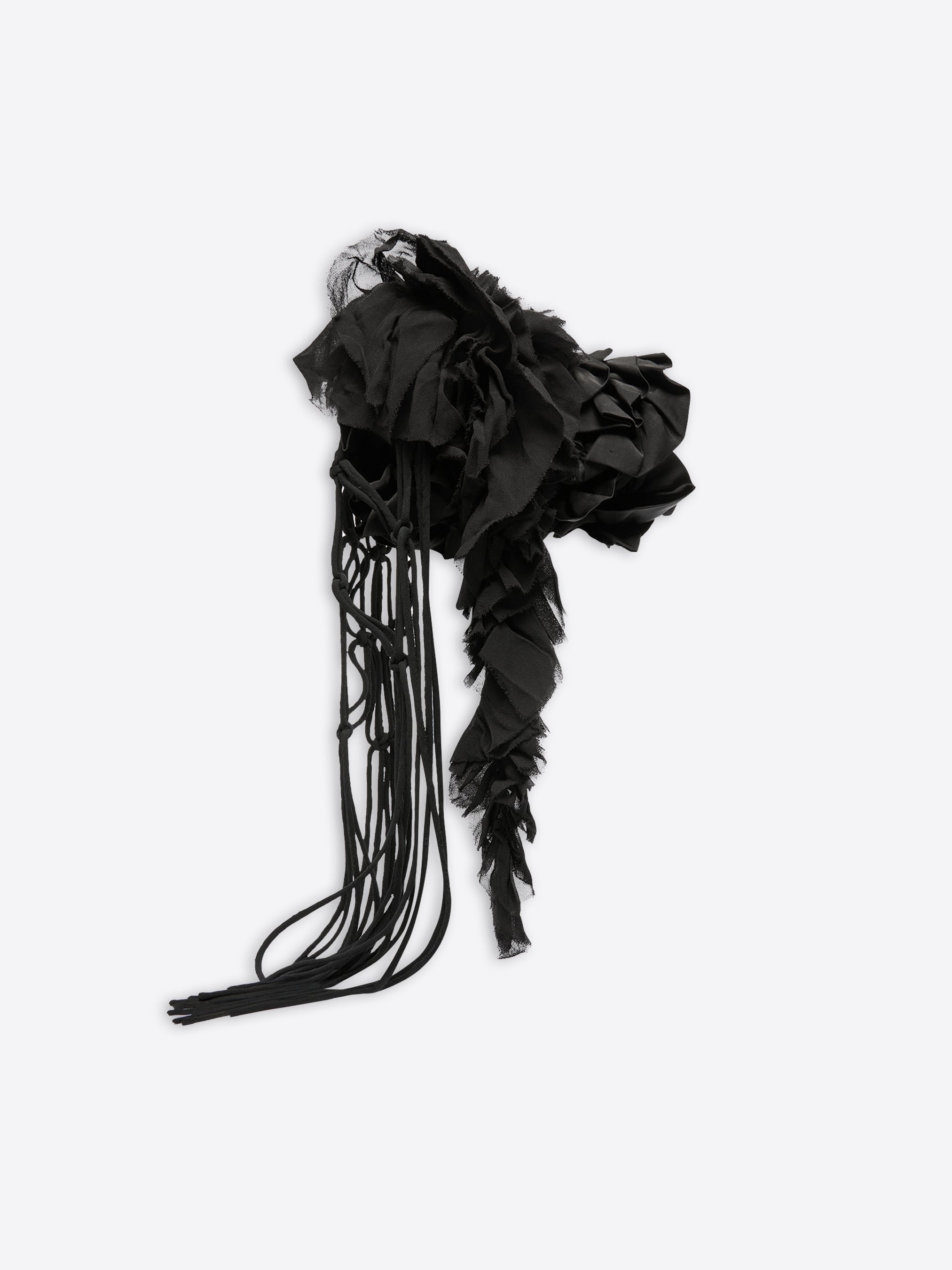 SATIN RUFFLE CLUTCH - 3