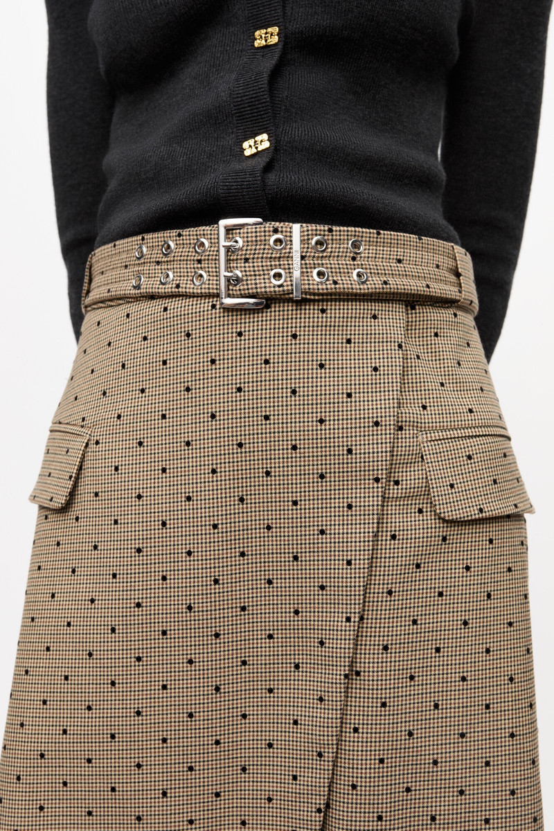 FLOCK CHECK SUITING SKIRT 5