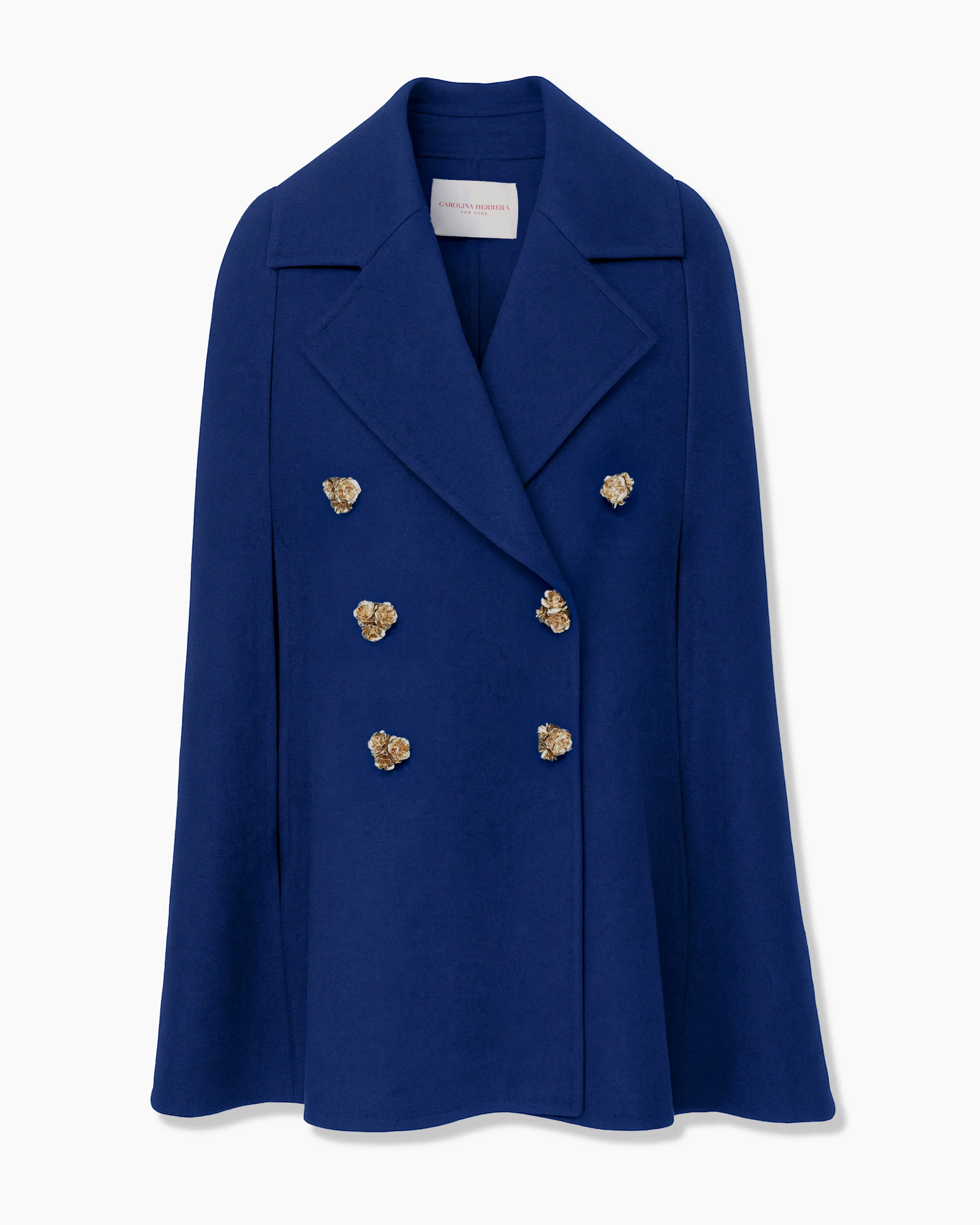 Double-Faced Wool Peacoat Cape - 1