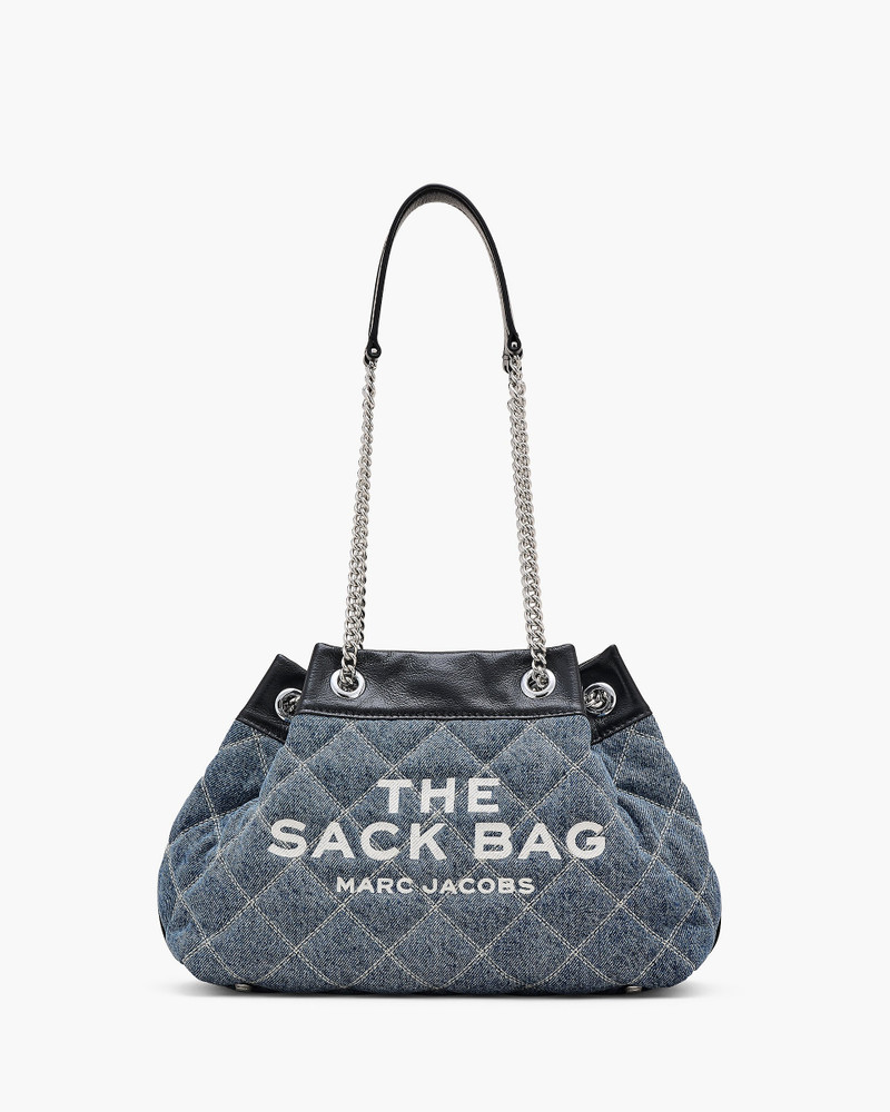 THE QUILTED DENIM CHAIN SACK BAG - 1