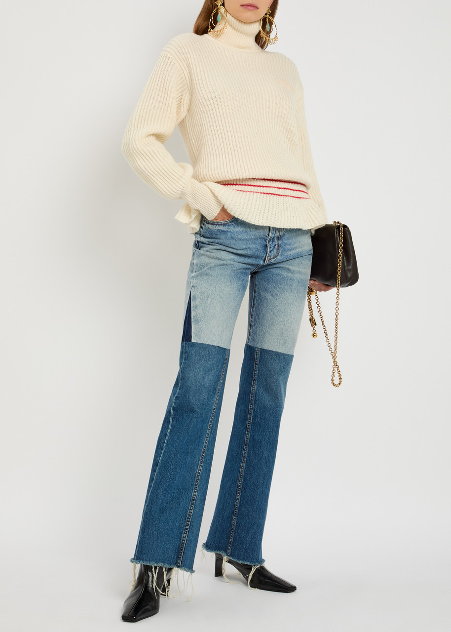 Chloe Striped Wool and Mohair-blend Jumper - 4