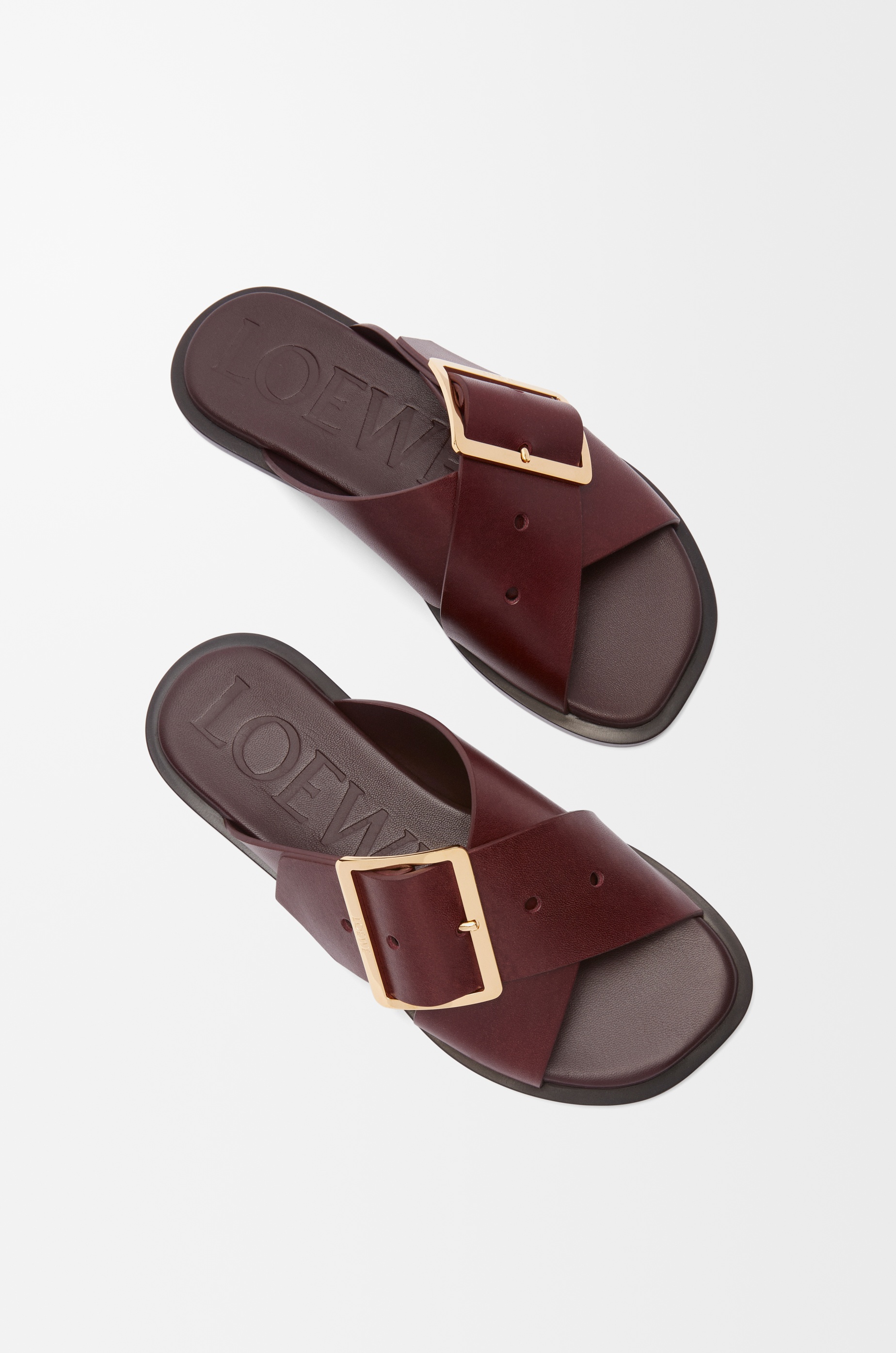 Petal Belt flat sandal in vegetable-tanned calfskin - 4