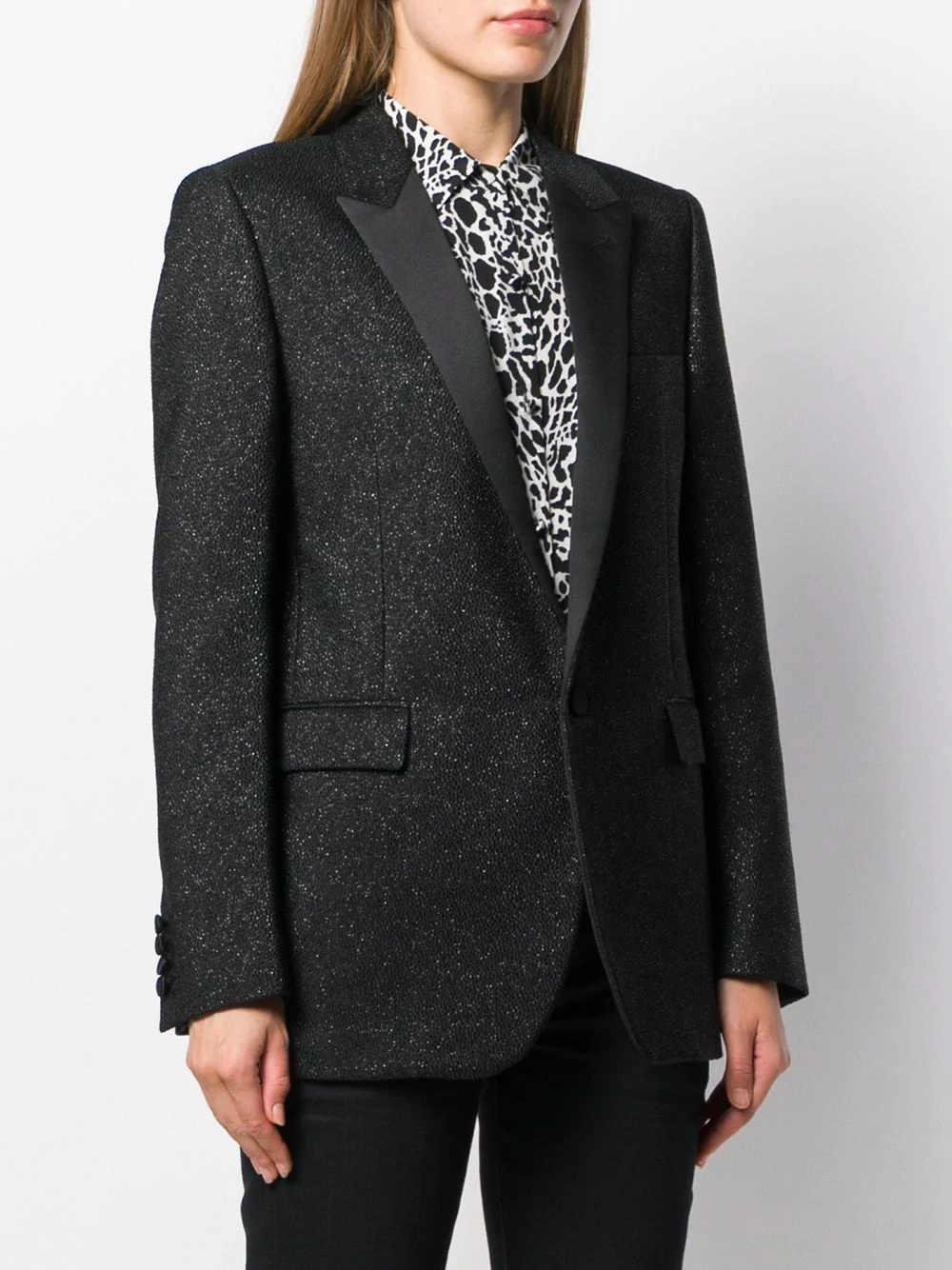 metallic sheen tailored blazer - 3