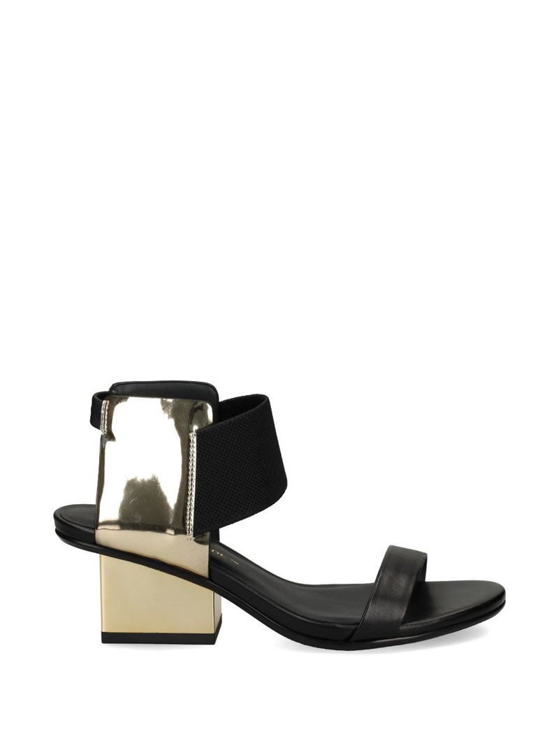Raila Mid metallic-effect block-heel sandals 1