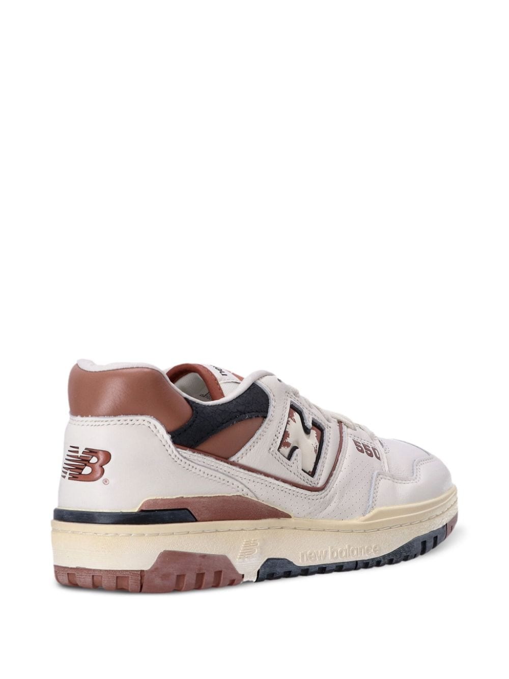 550 panelled leather sneakers - 4