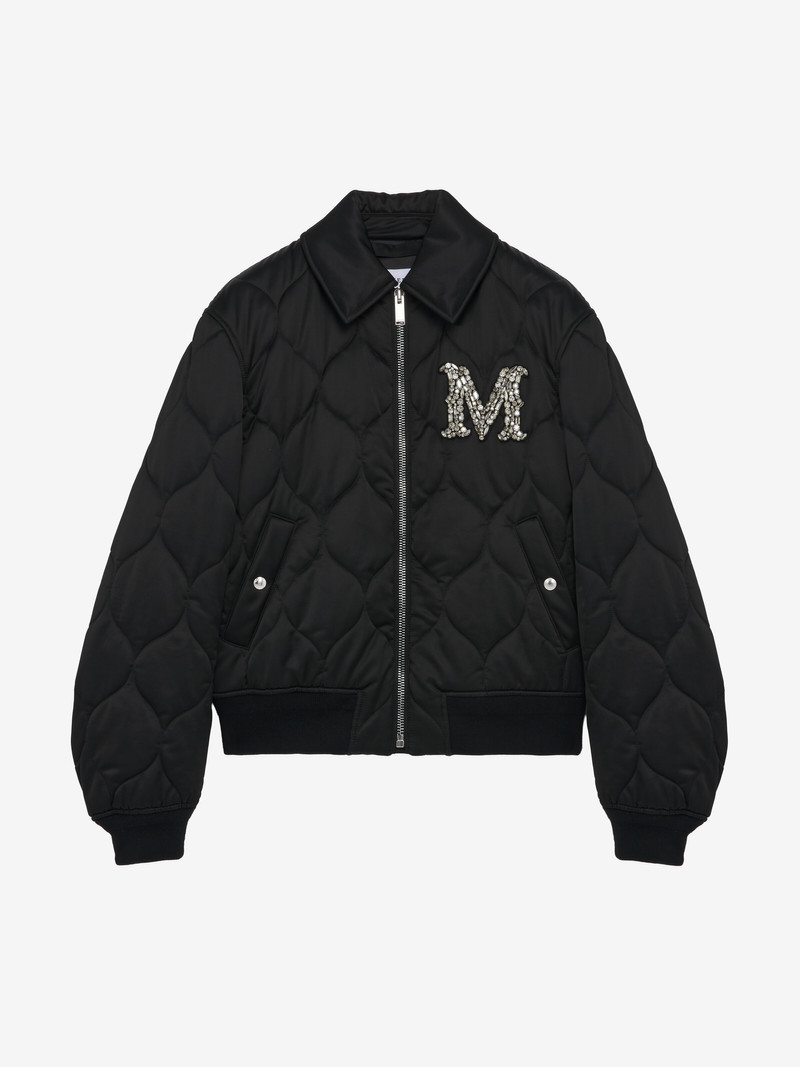 Crystal Logo Quilted Jacket 1