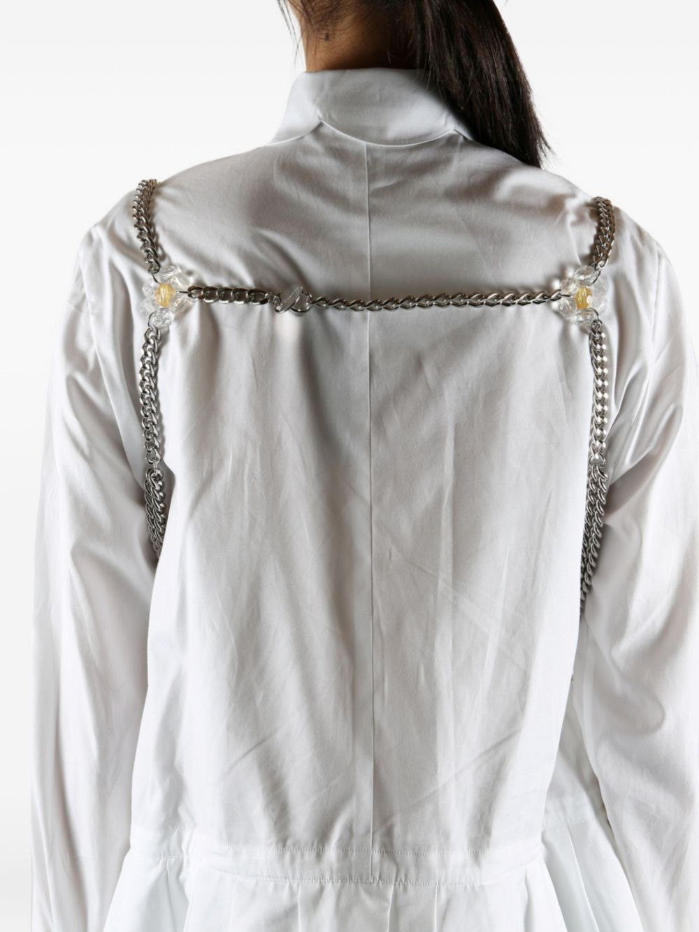 flower-embellished chain top - 4