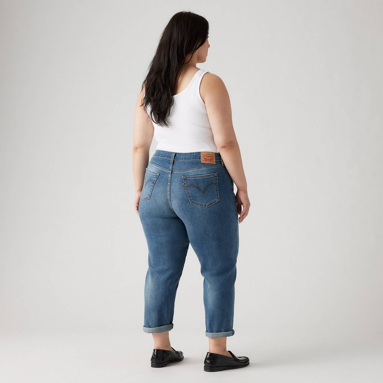 BOYFRIEND MID RISE WOMEN'S JEANS (PLUS SIZE) - 4