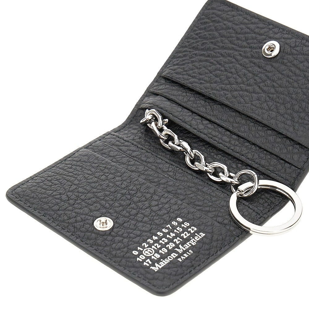 LEATHER CARDHOLDER WITH KEY-RING - 4