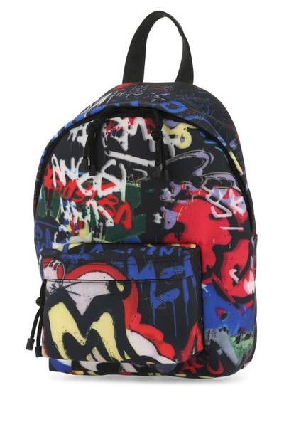 VETEMENTS Printed nylon mini Graffiti backpack outlook