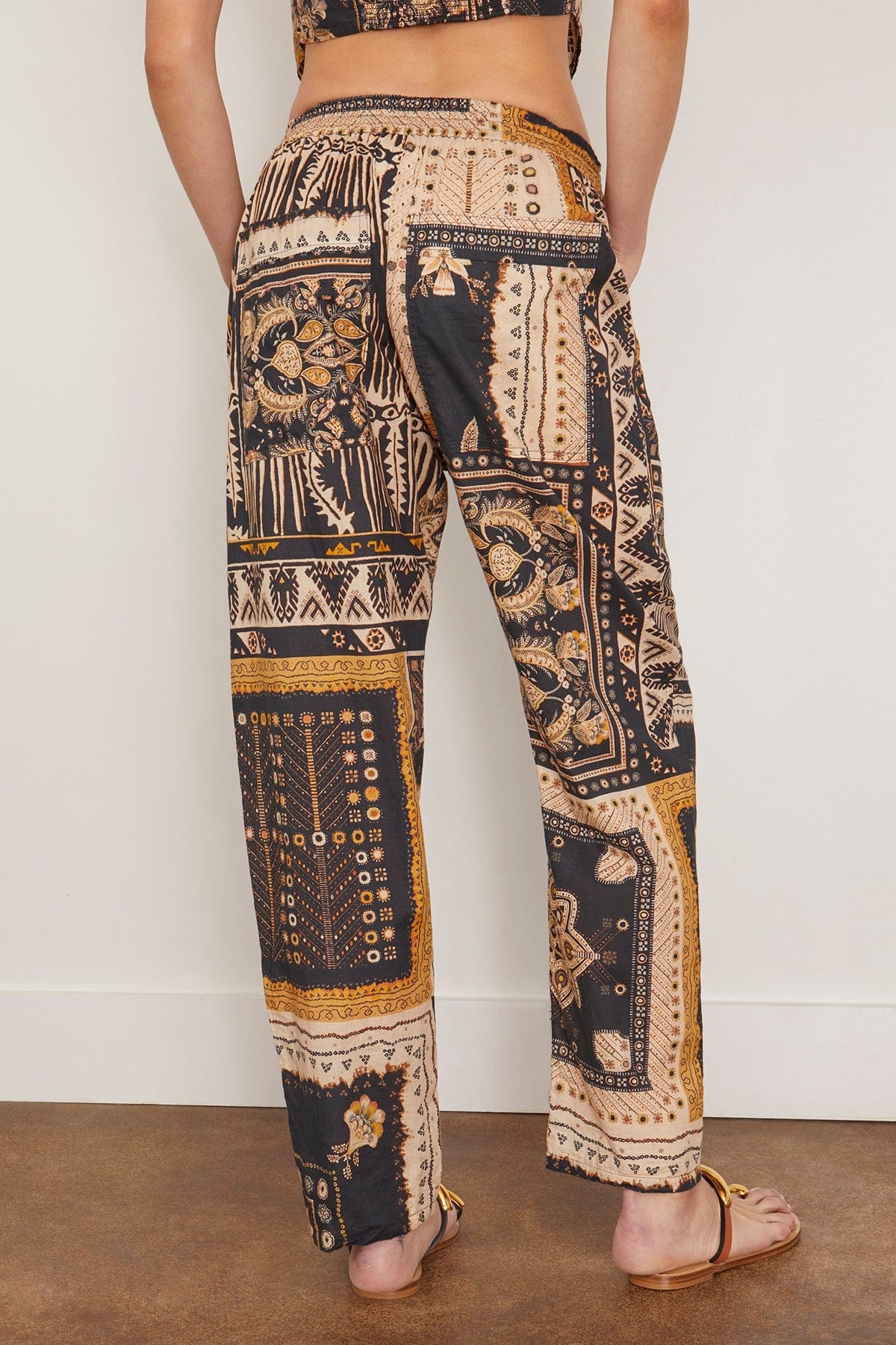 Fedora Pants in Black/Ochre - 4