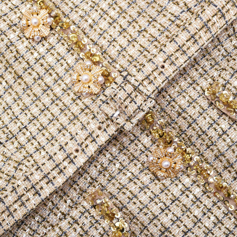 Gold Boucle Peplum Top 5