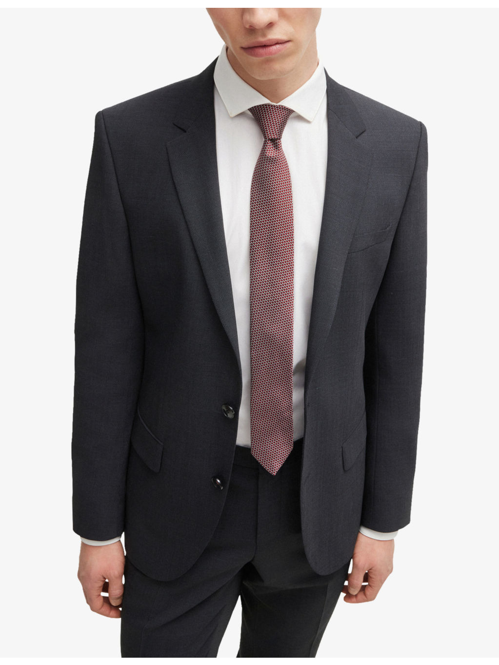 Jacquard-pattern silk-blend tie - 4