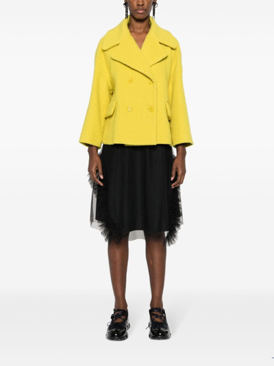 REDValentino textured double-breasted virgin wool jacket outlook