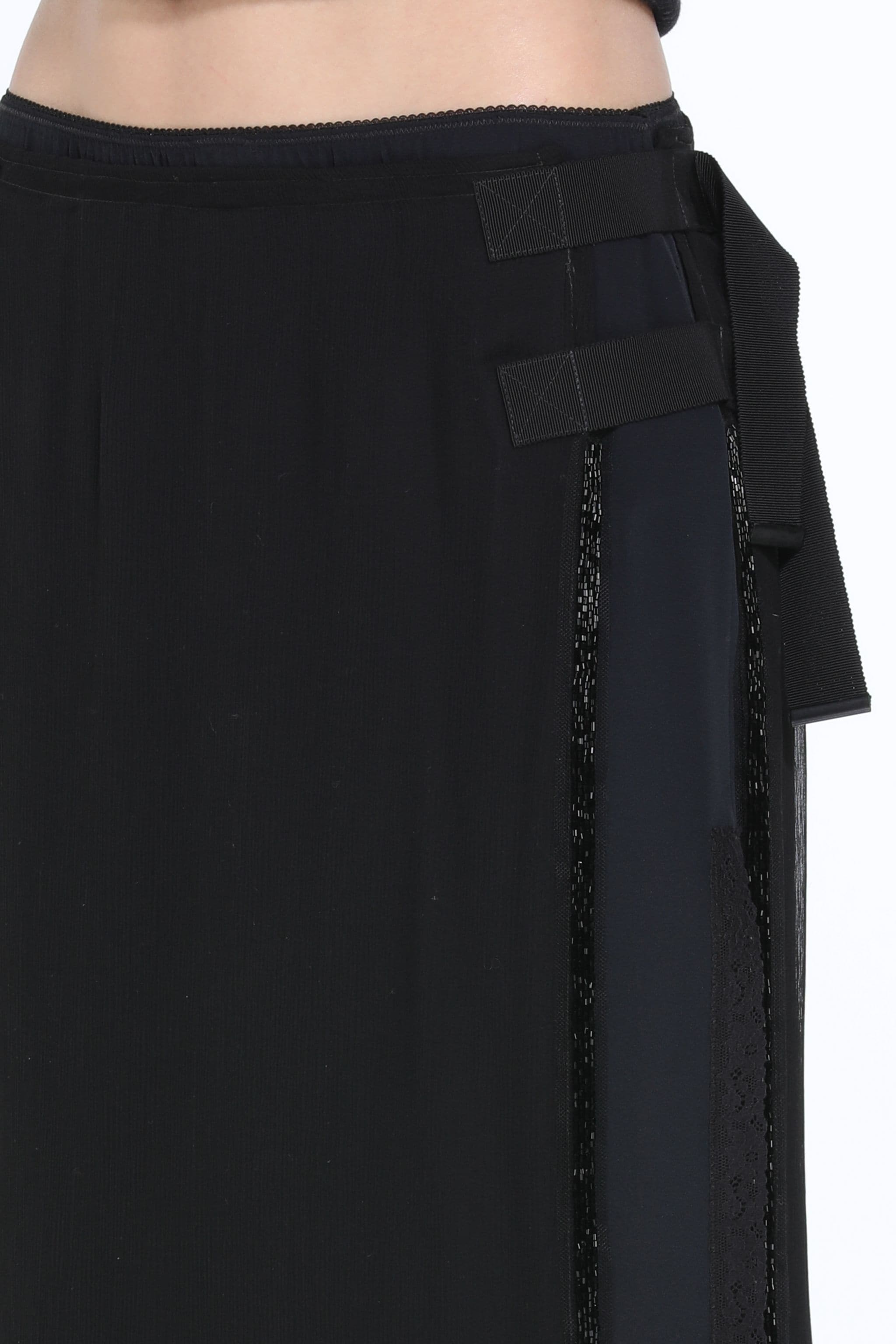 EMBELLISHED SILK MIDI SKIRT - 5
