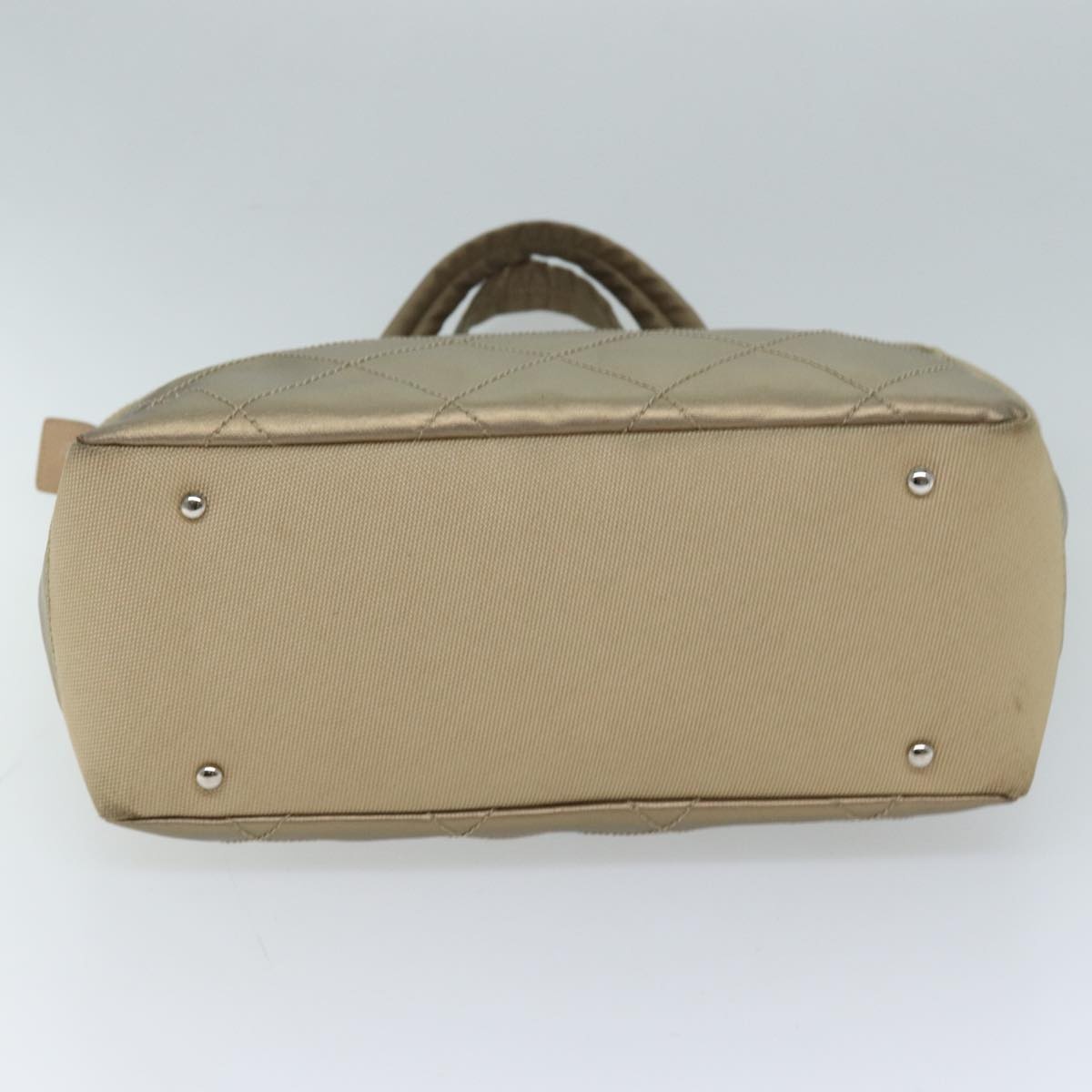 CHANEL Wild Stitch Tote Bag Leather Beige CC - 9