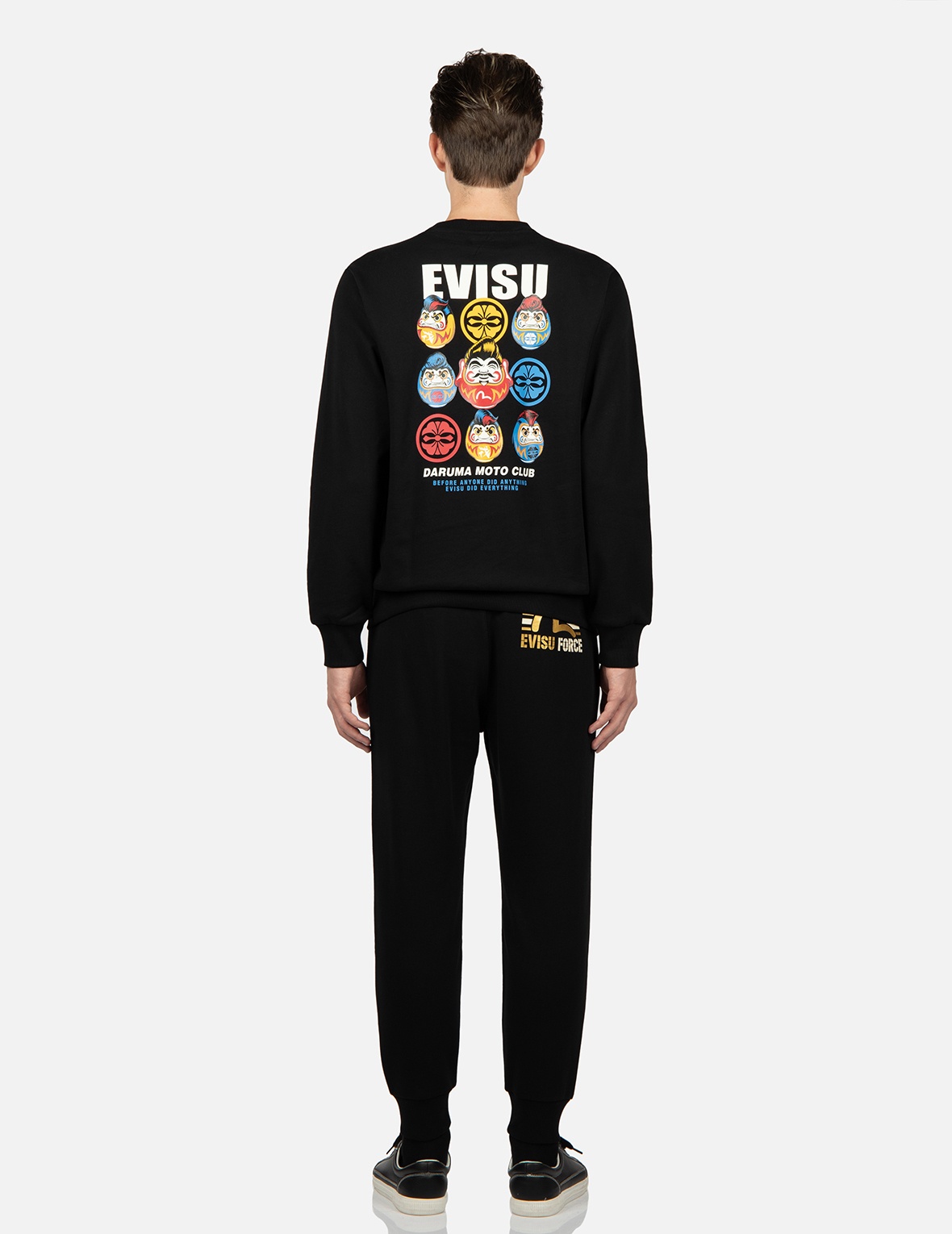 POMPADOUR DARUMA AND KAMON PRINT SWEATSHIRT - 5