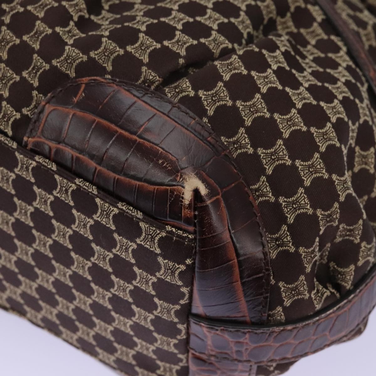 CELINE Macadam Canvas Tote Bag Brown - 14
