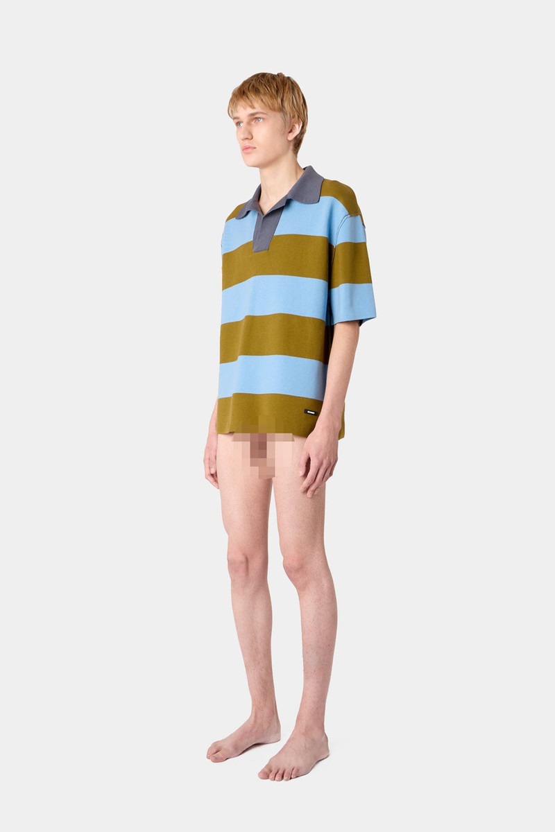 MAGLIAUNITA POLO SHIRT / green & blue stripes 5