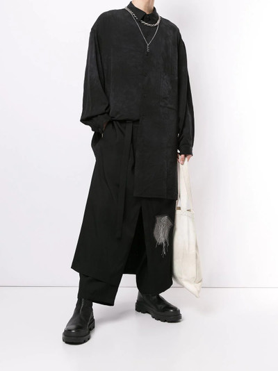 Yohji Yamamoto oversized long-sleeve shirt outlook