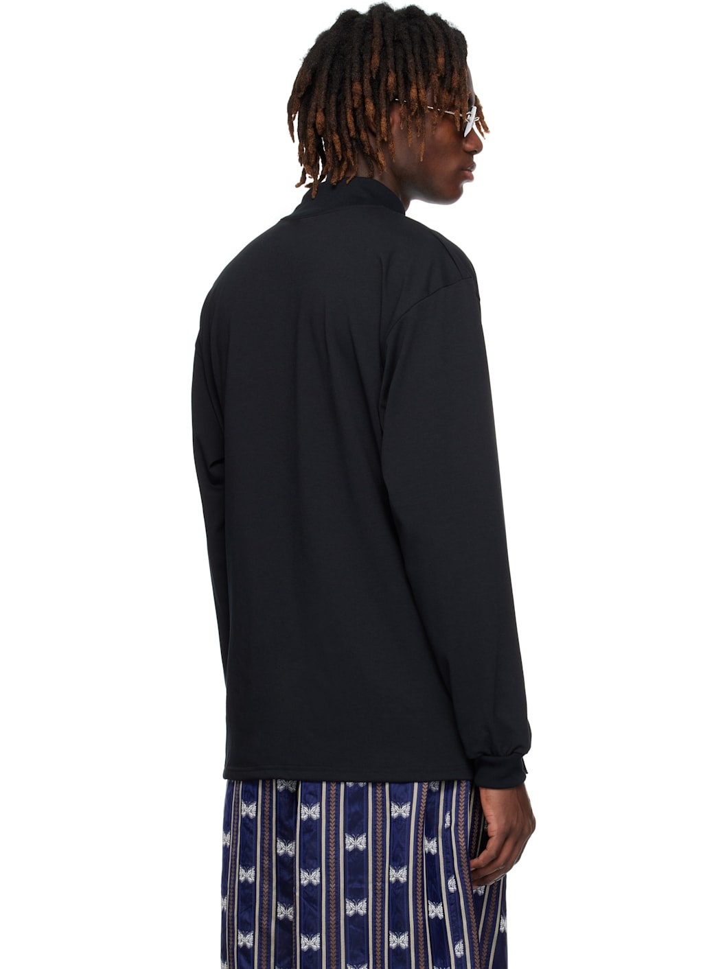 Black Mock Neck T-shirt - 3