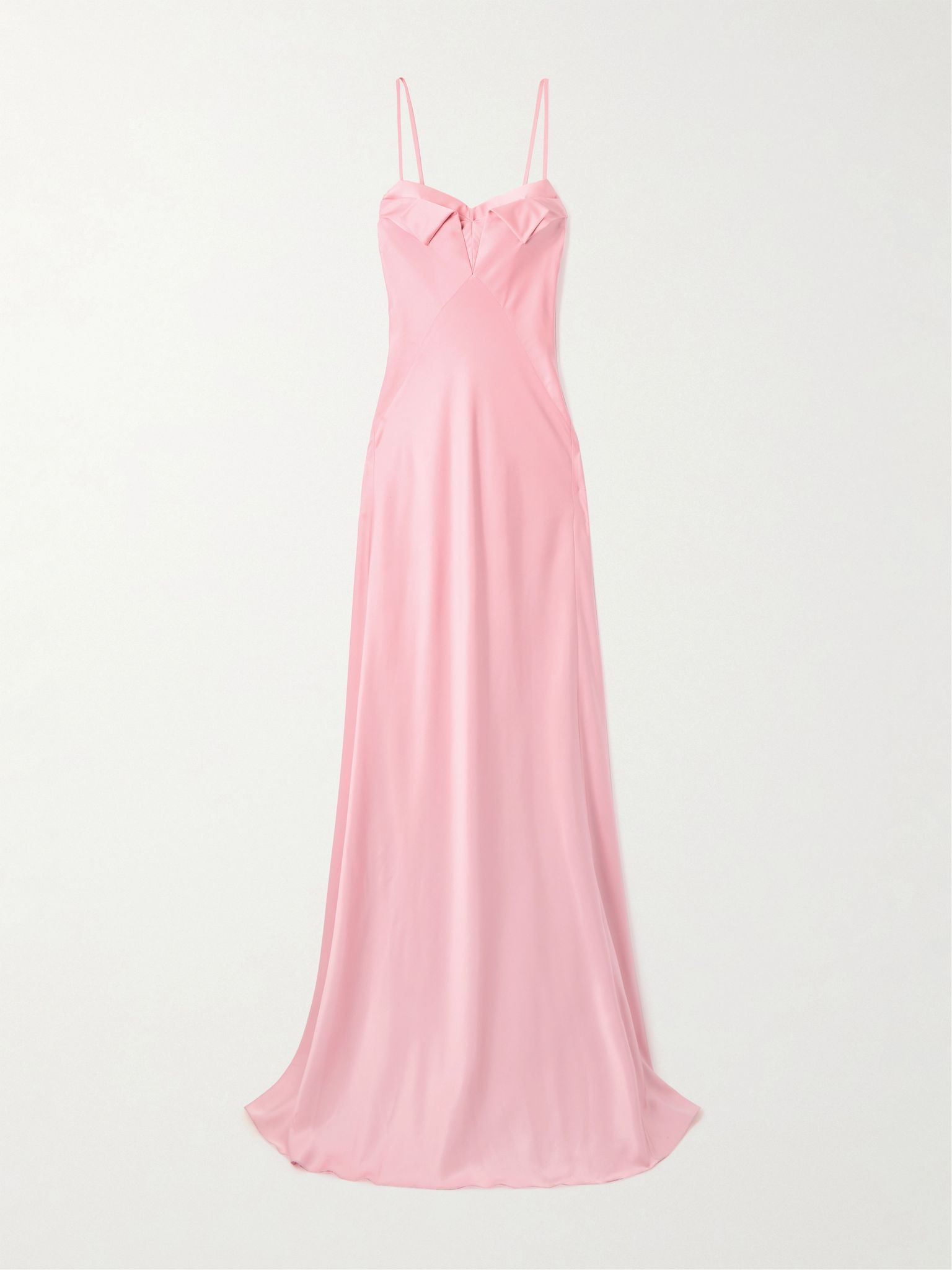 Silk-satin gown Pink - 1