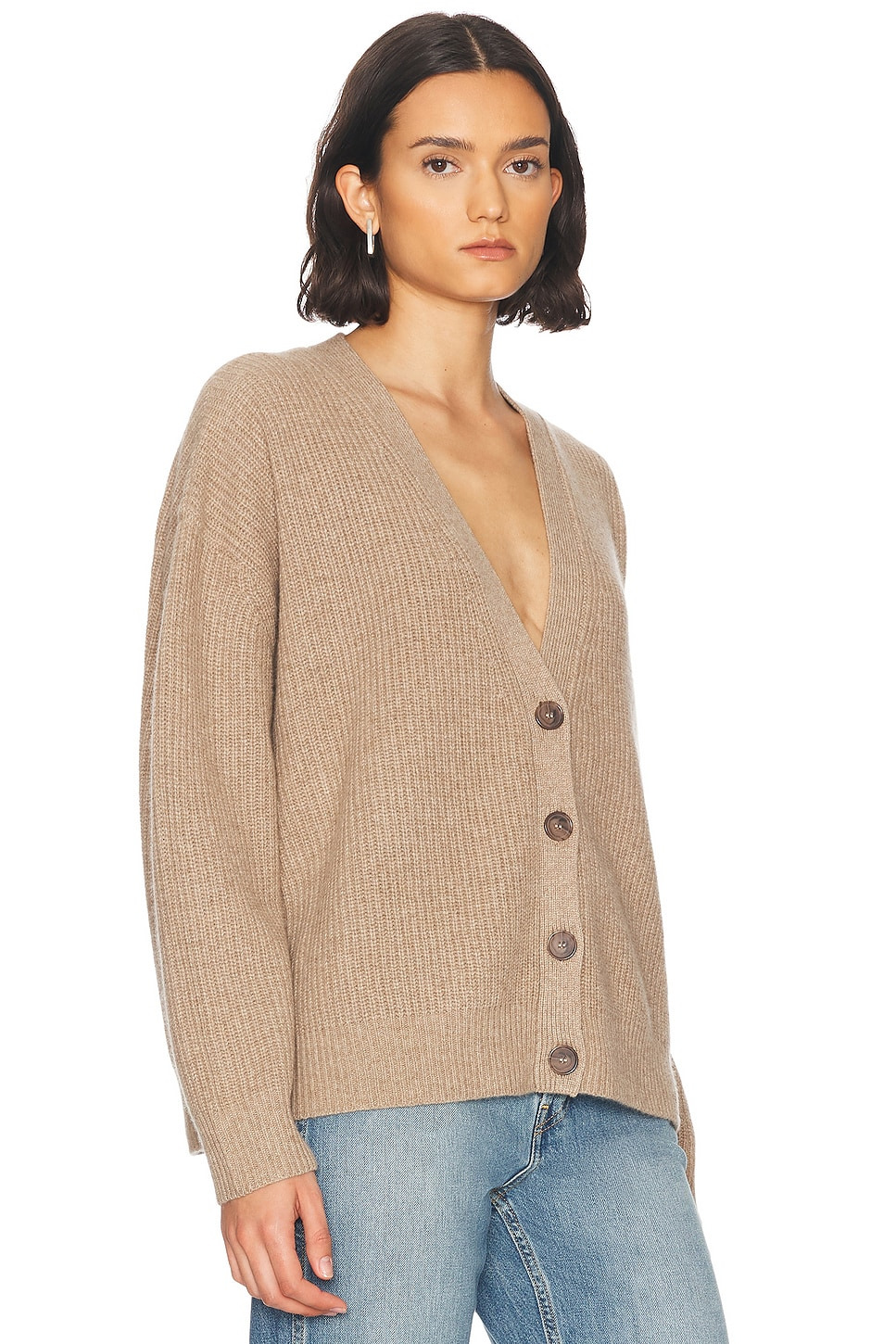 Cropped Cashmere Cocoon Cardigan - 2