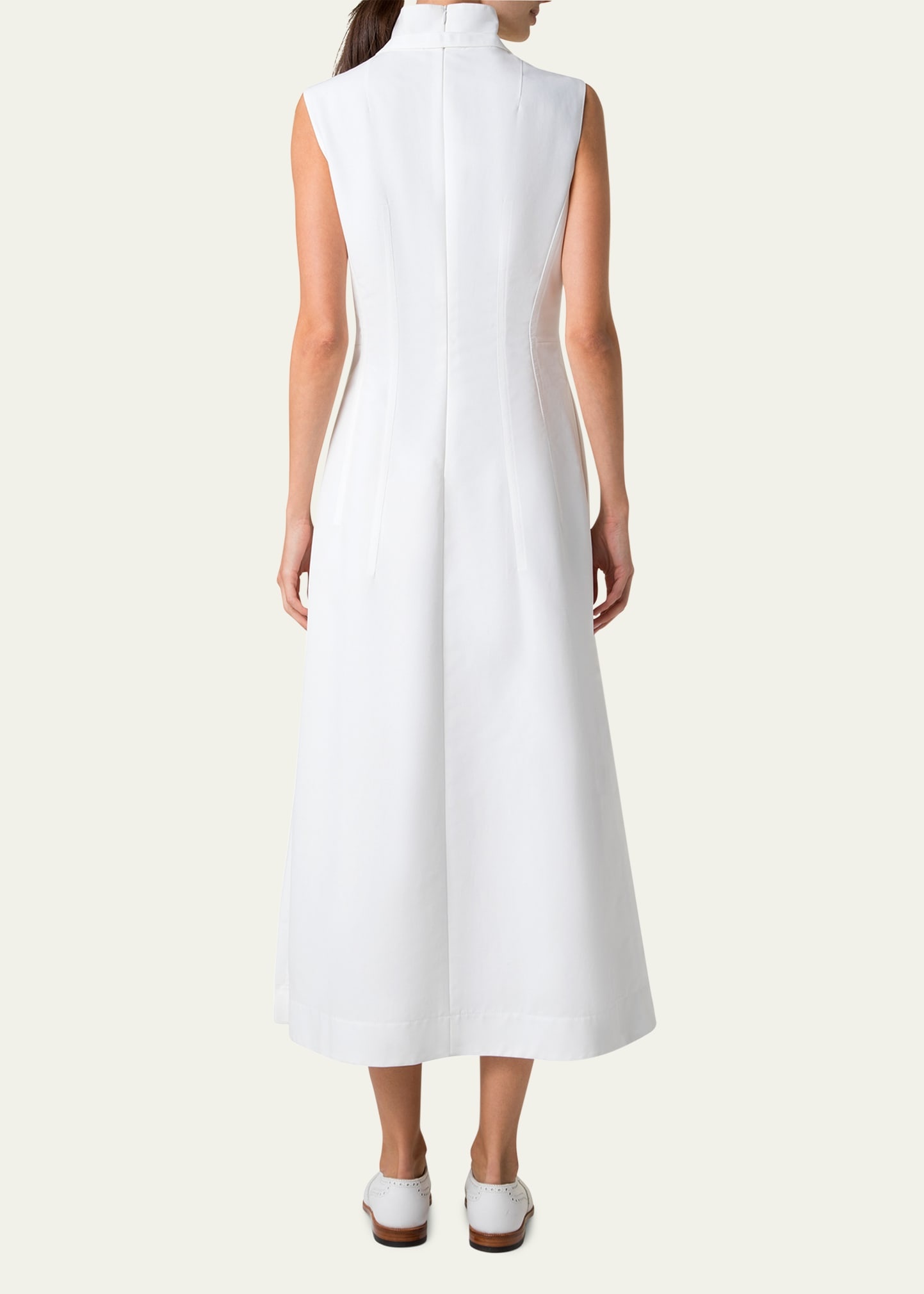 Fit-and-Flare Cotton Midi Dress - 3