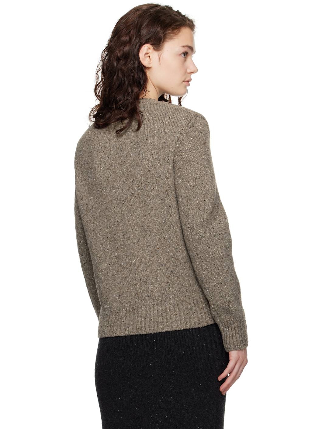 Gray Wool Tailored Sweater - 3