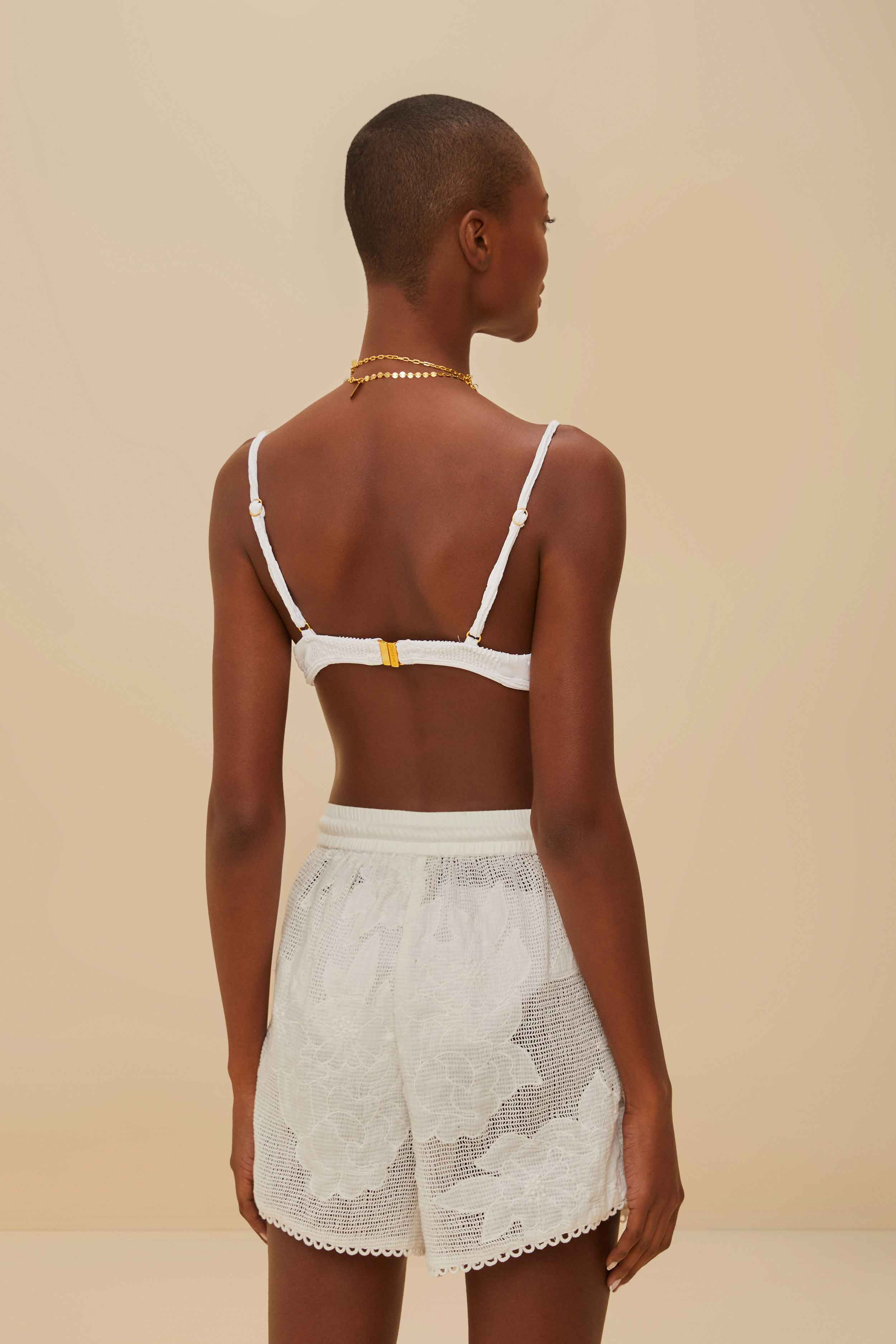 White Flower Shorts - 3
