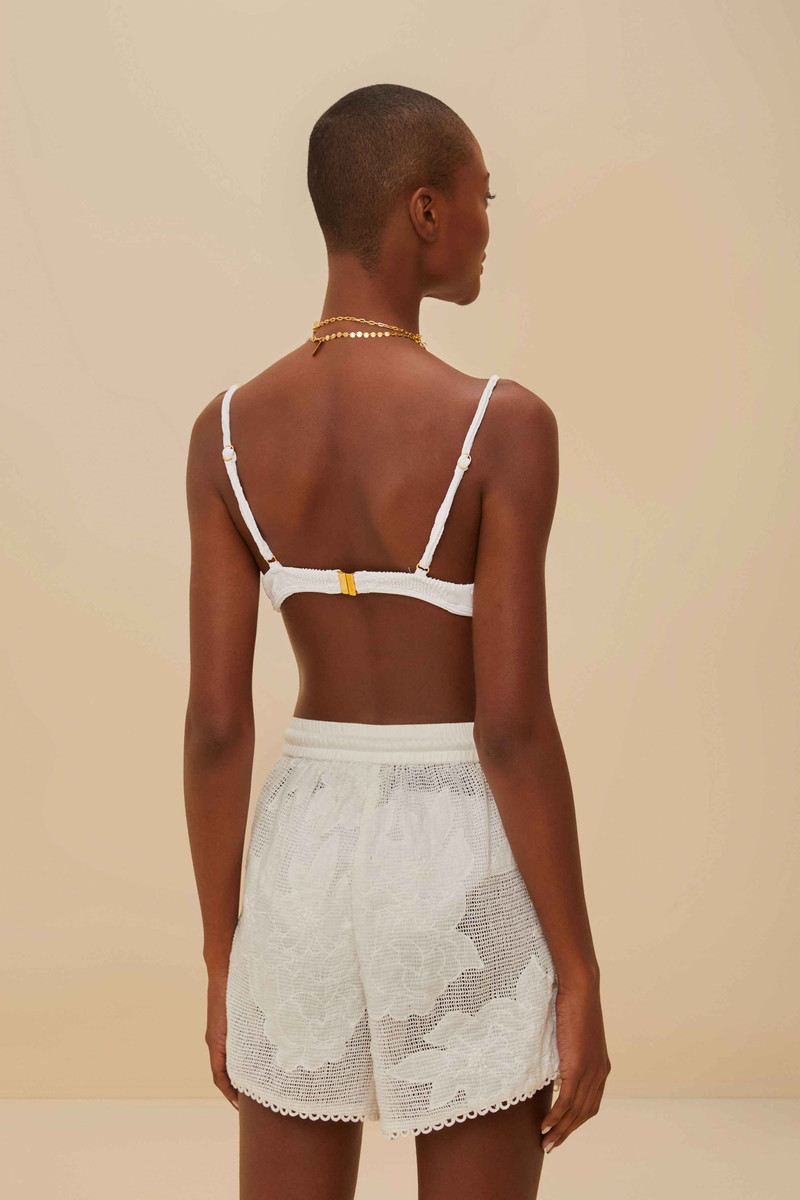 White Flower Shorts 3