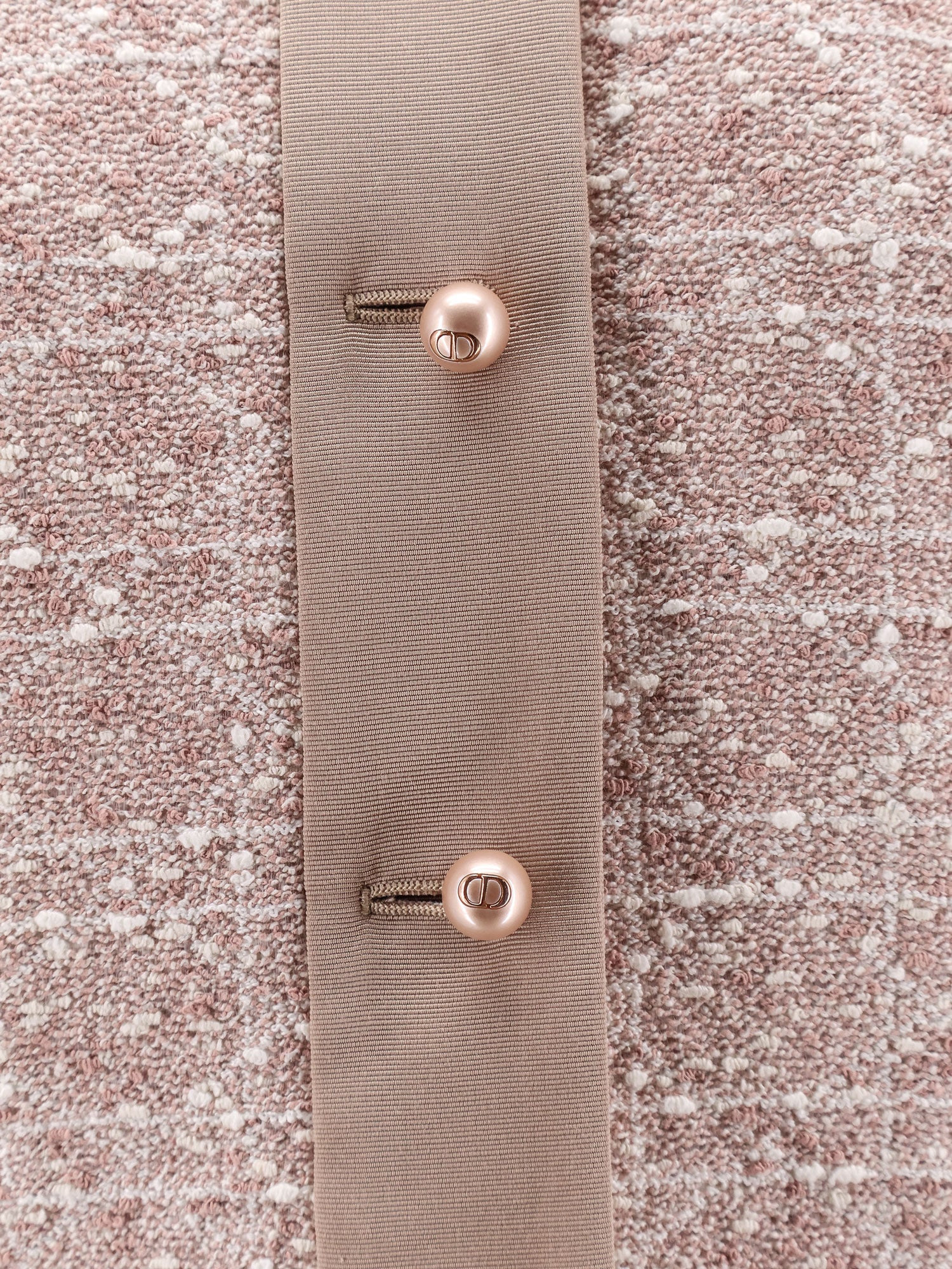 Dior Macrocannage Short Sleeve Cotton Blend Tweed Blazer - 3