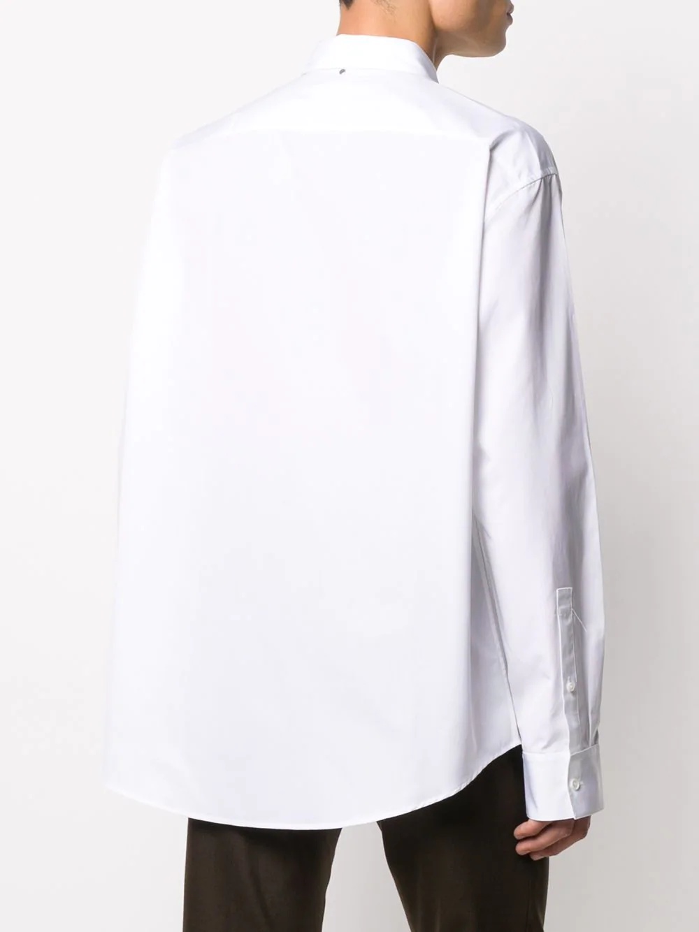 logo-patch oversized shirt - 4