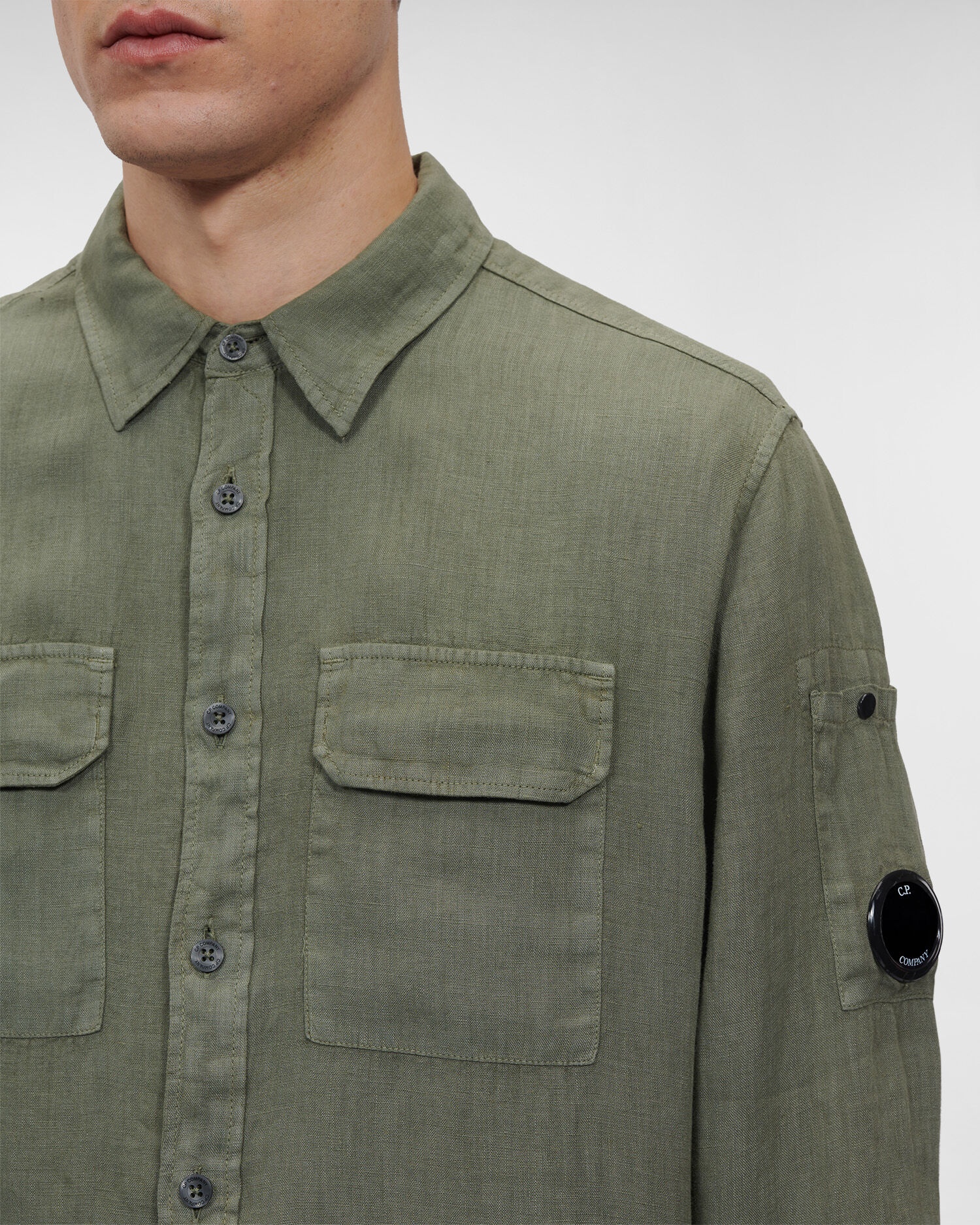 Resined Linen Pocket Shirt - 5