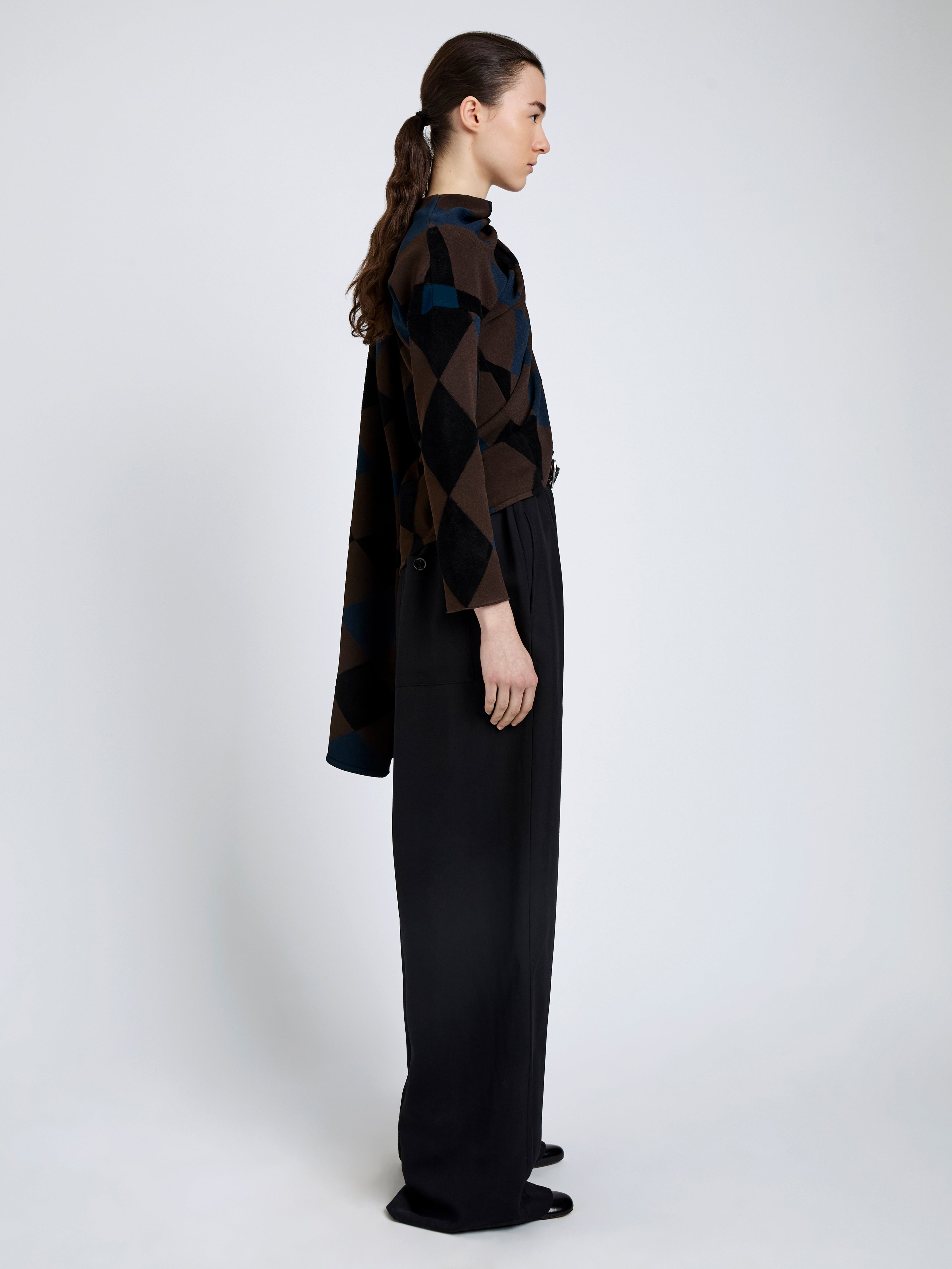 Vanne Top in Argyle Velvet Knit - 4
